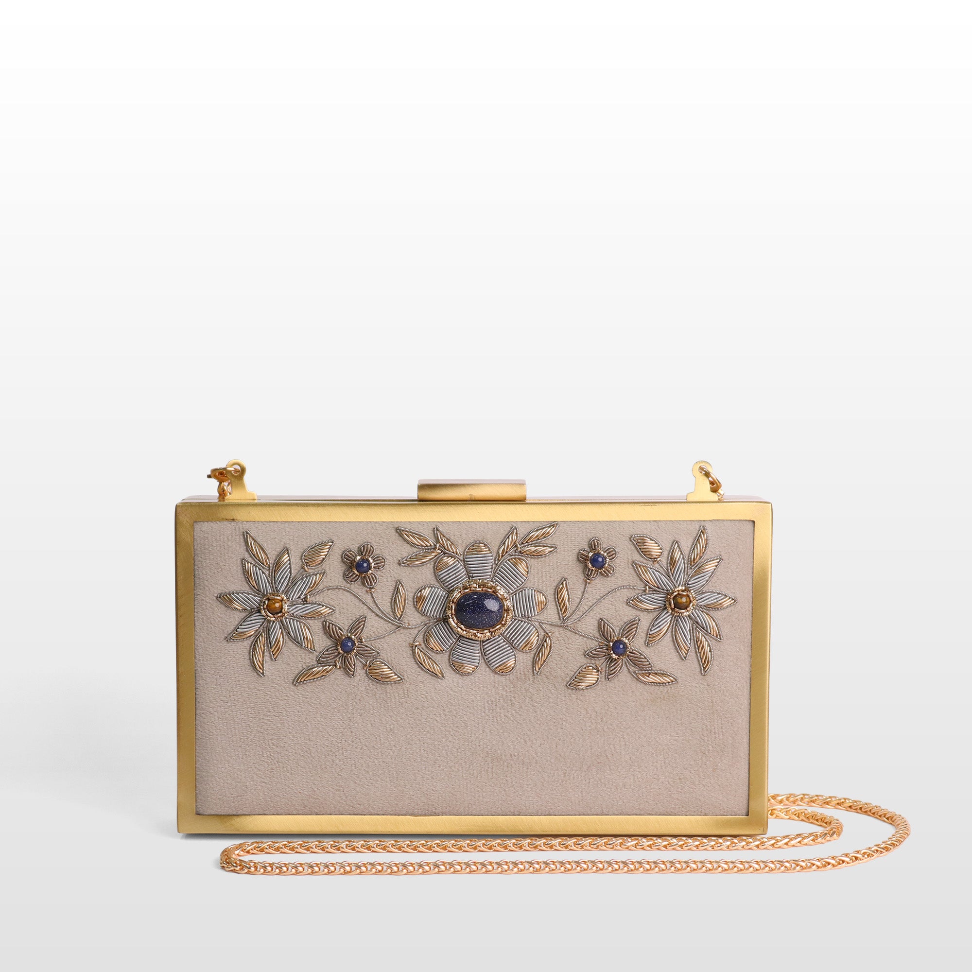 Bloom & Brass Evening Clutch
