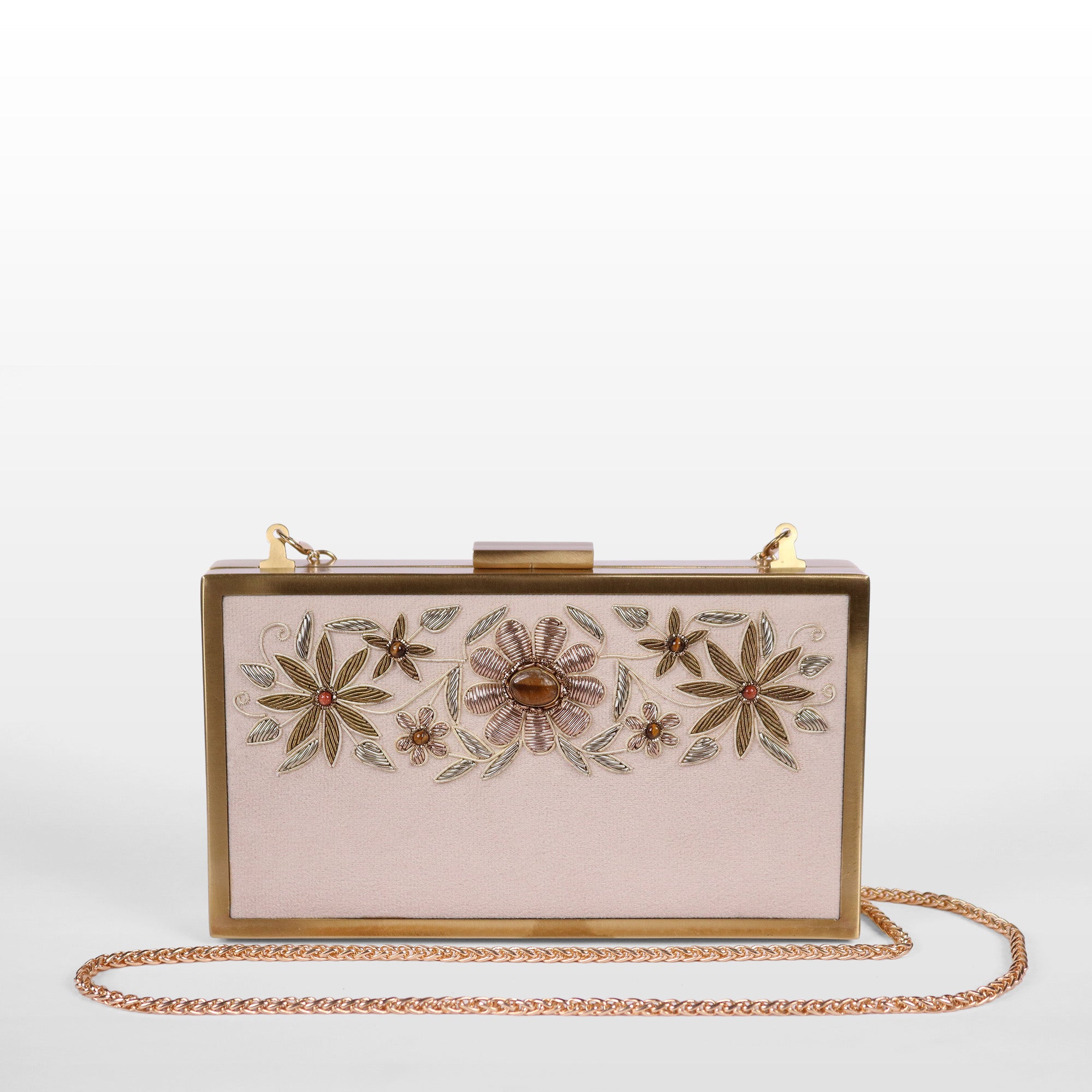 Bloom & Brass Evening Clutch