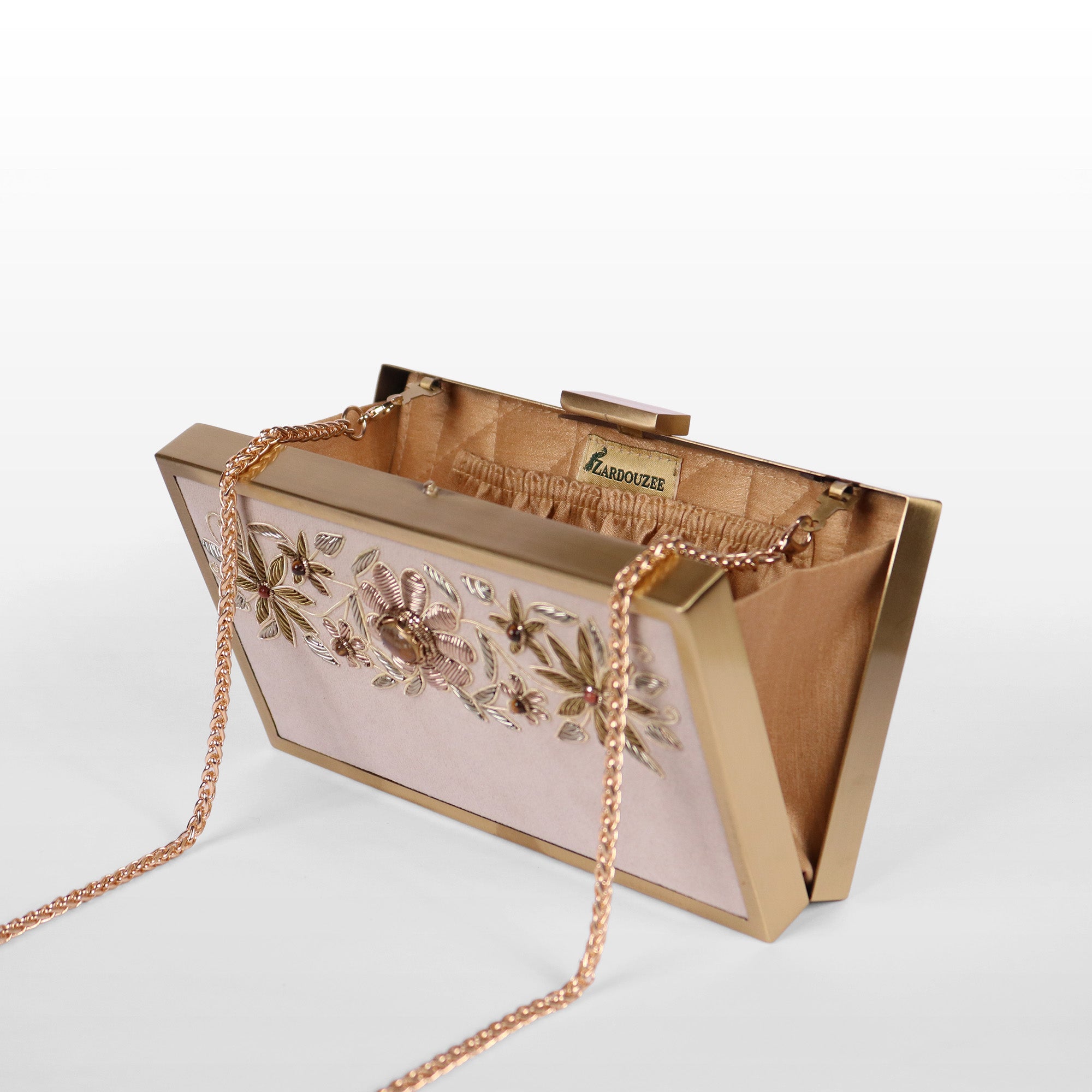 Bloom & Brass Evening Clutch