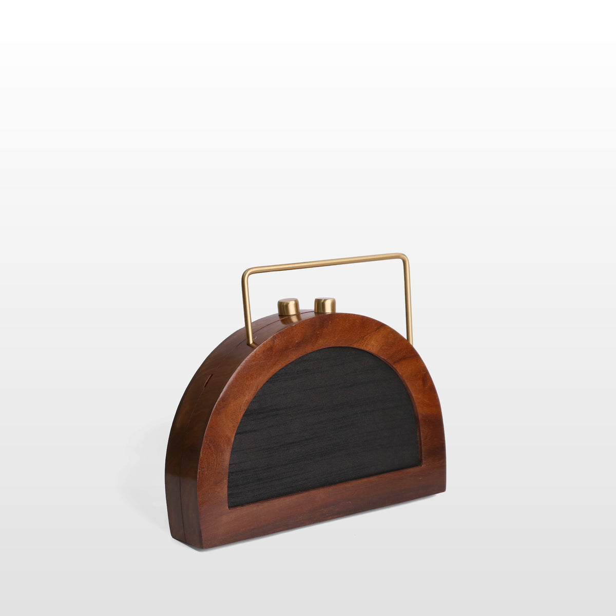 Handcrafted Luxe Lotus Gemstone Half Moon Bag