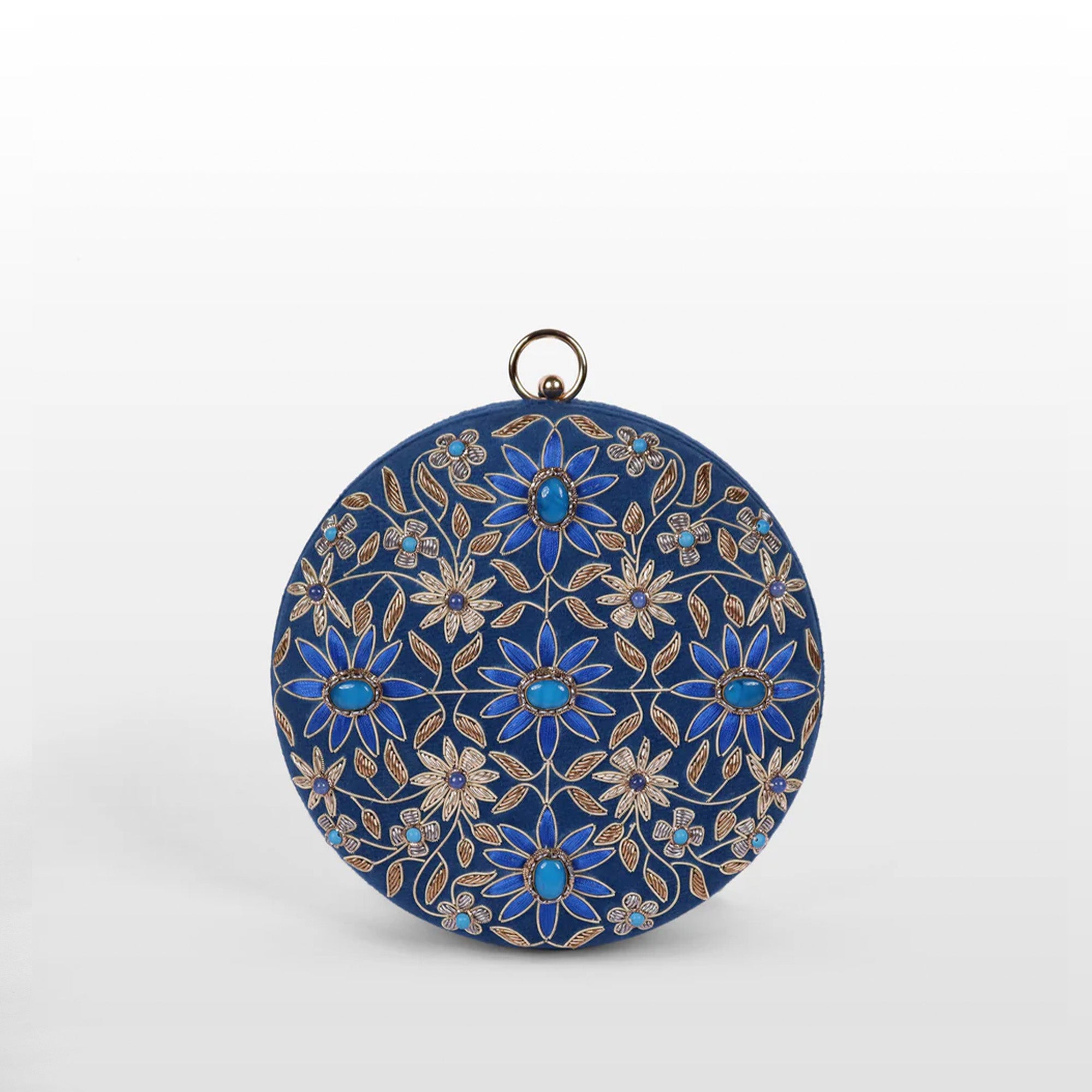 Regal Bloom Round Clutch