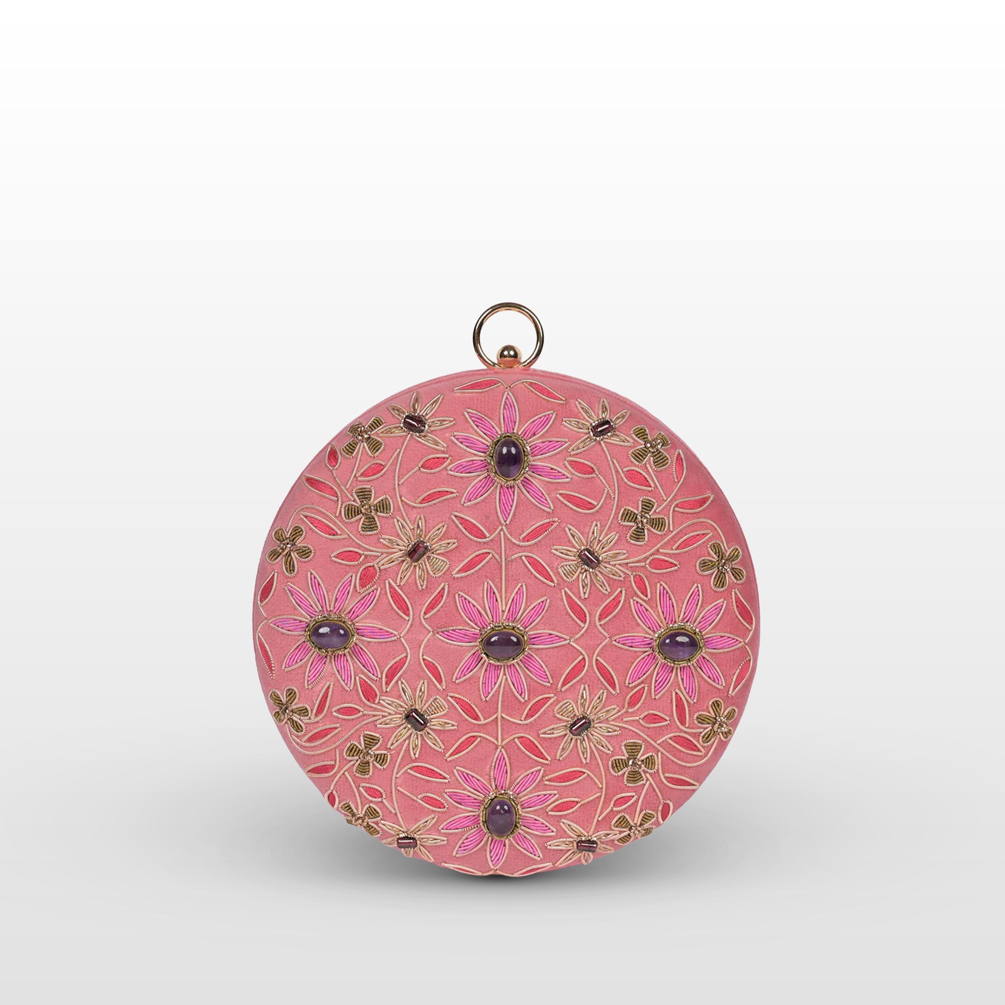Regal Bloom Round Clutch