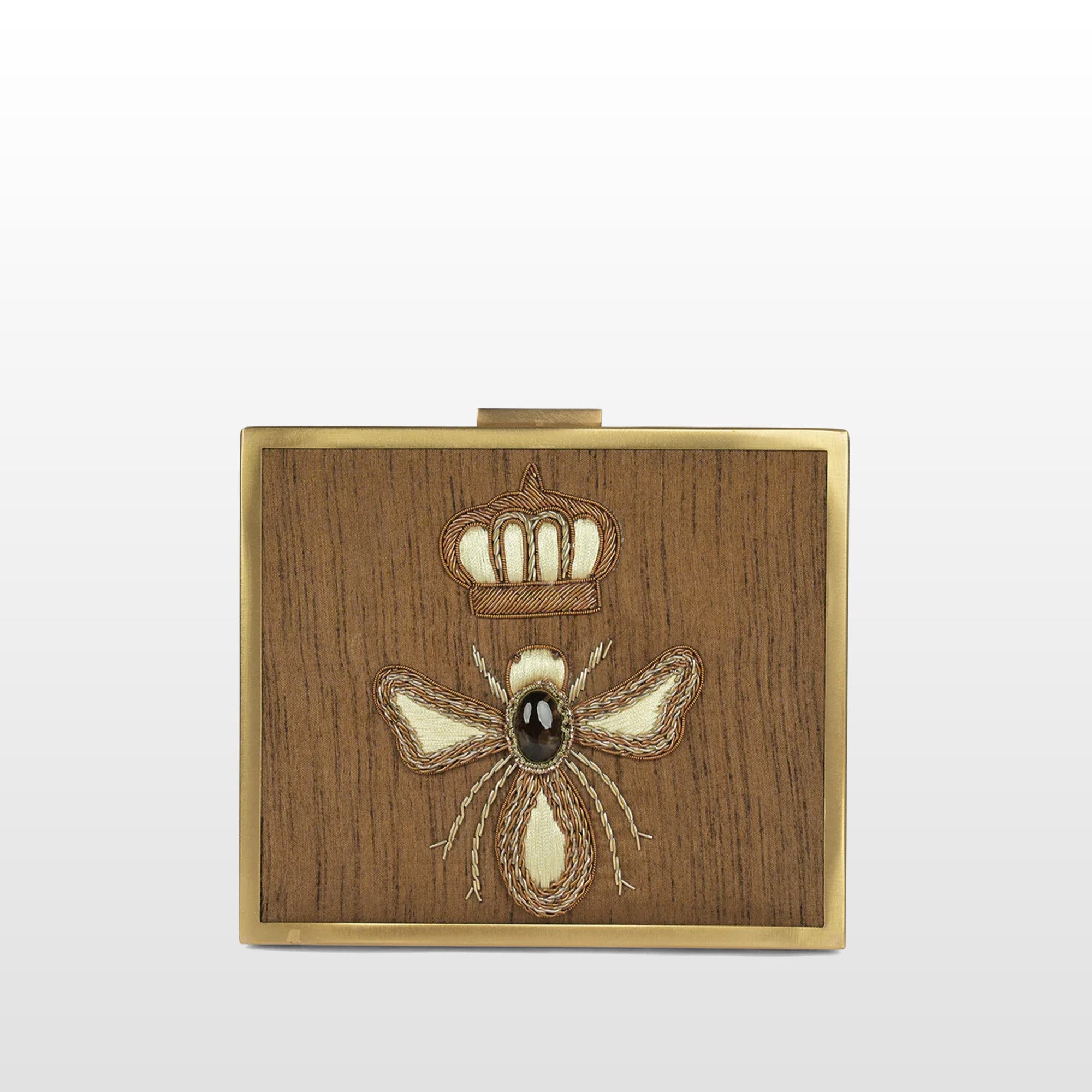 Woven Wings Ladybug Charm Box Clutch