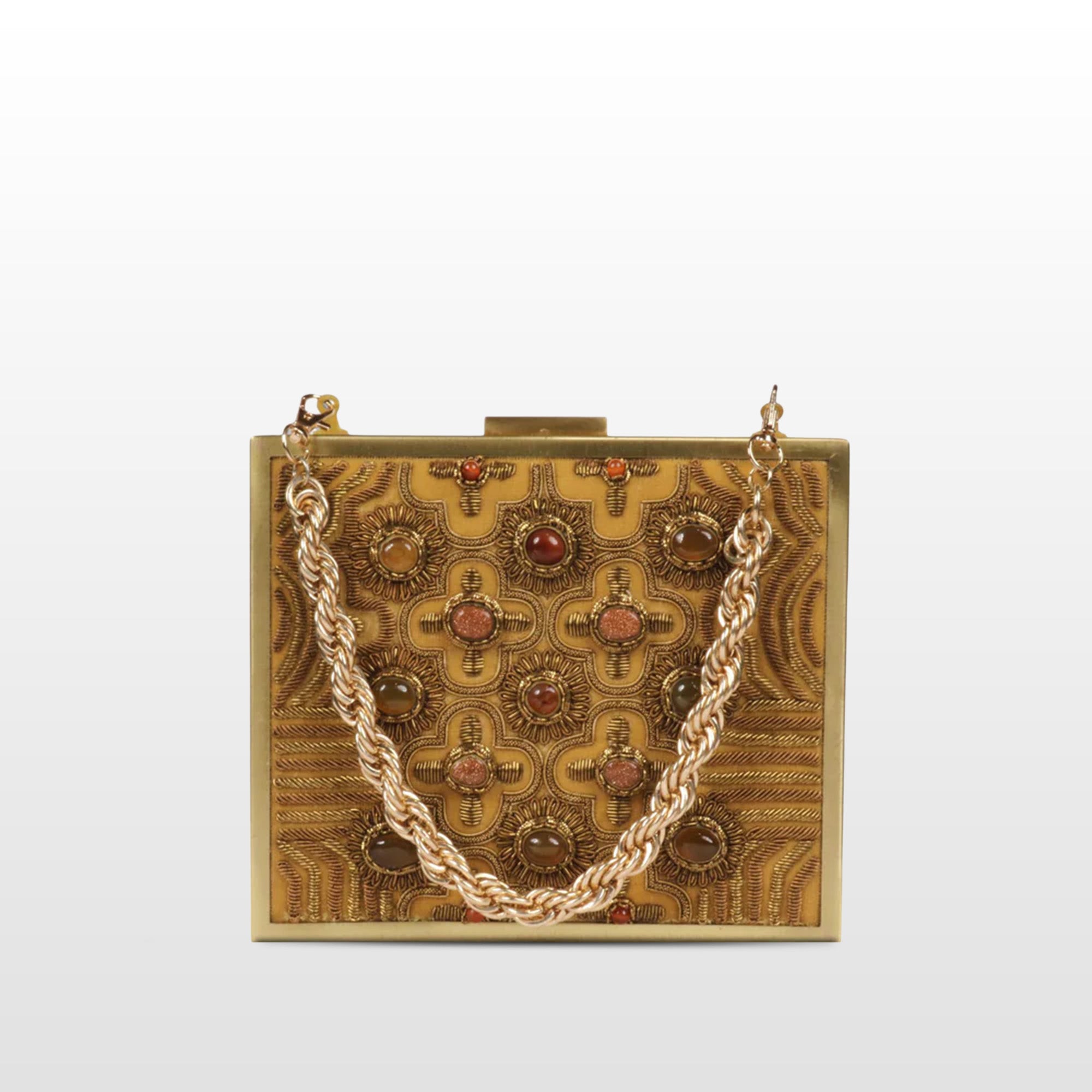 Zardosi Jewel Box Square Clutch