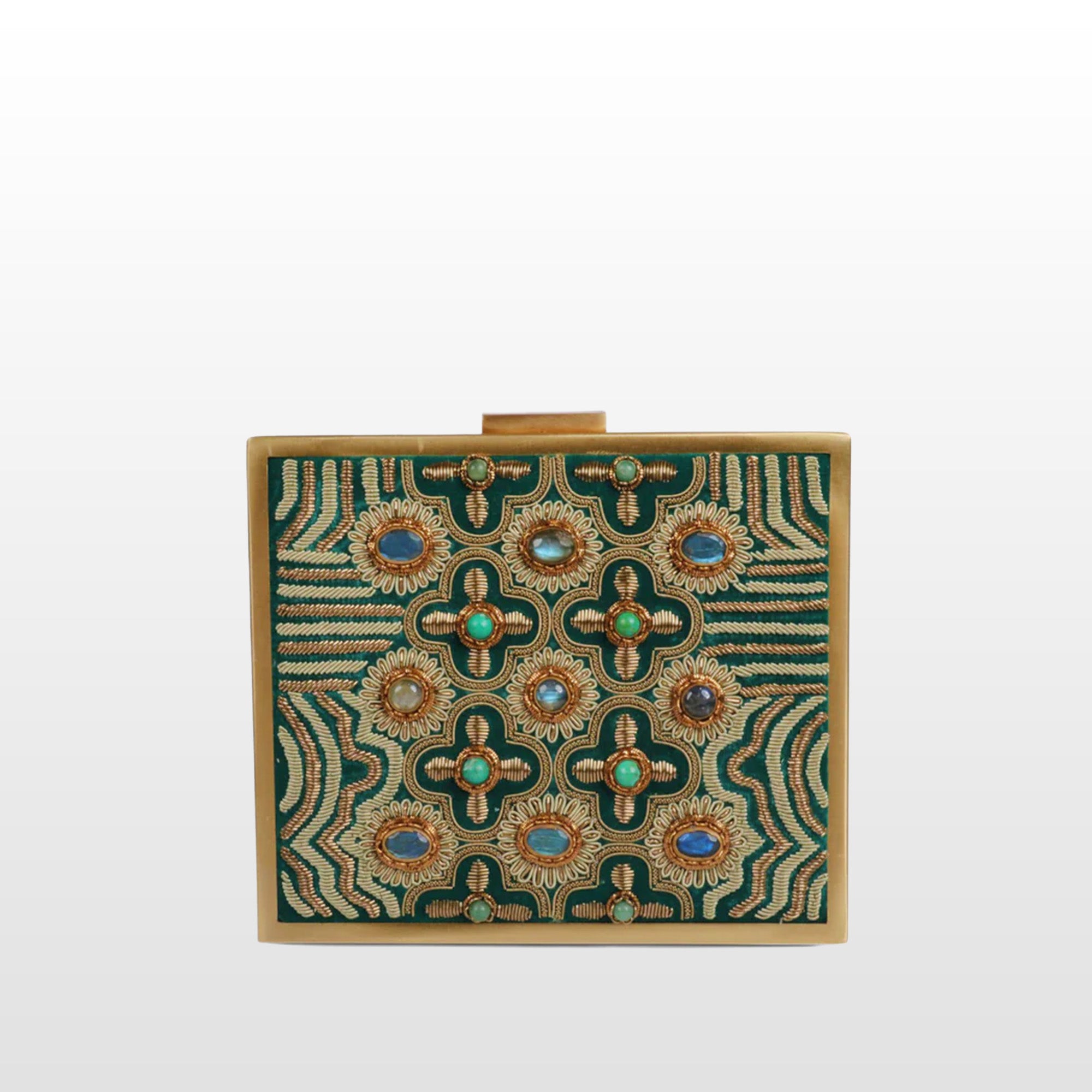 Zardosi Jewel Box Square Clutch