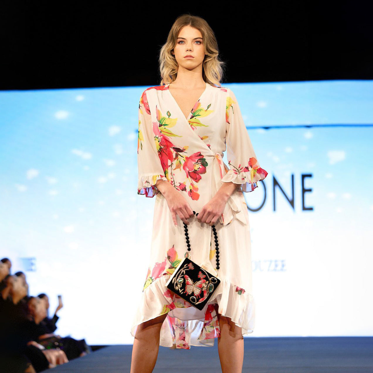 Butterfly Embroidered Velvet Clutch – Handmade Luxury Evening Bag with Crystal Detailing | Featured in NYFW