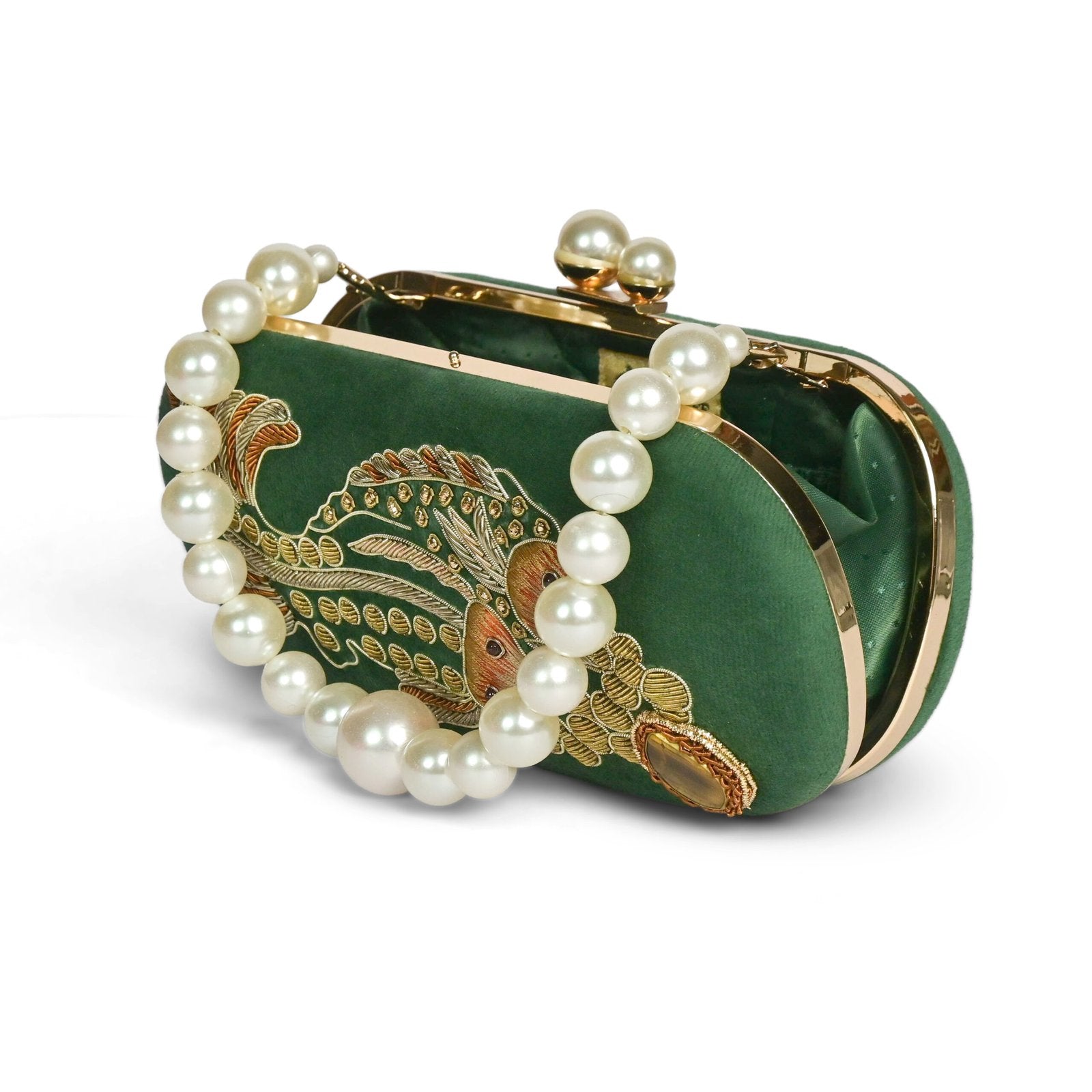 Verde Dazzle Piscean Whispers Velvet Elegance Clutch image 3