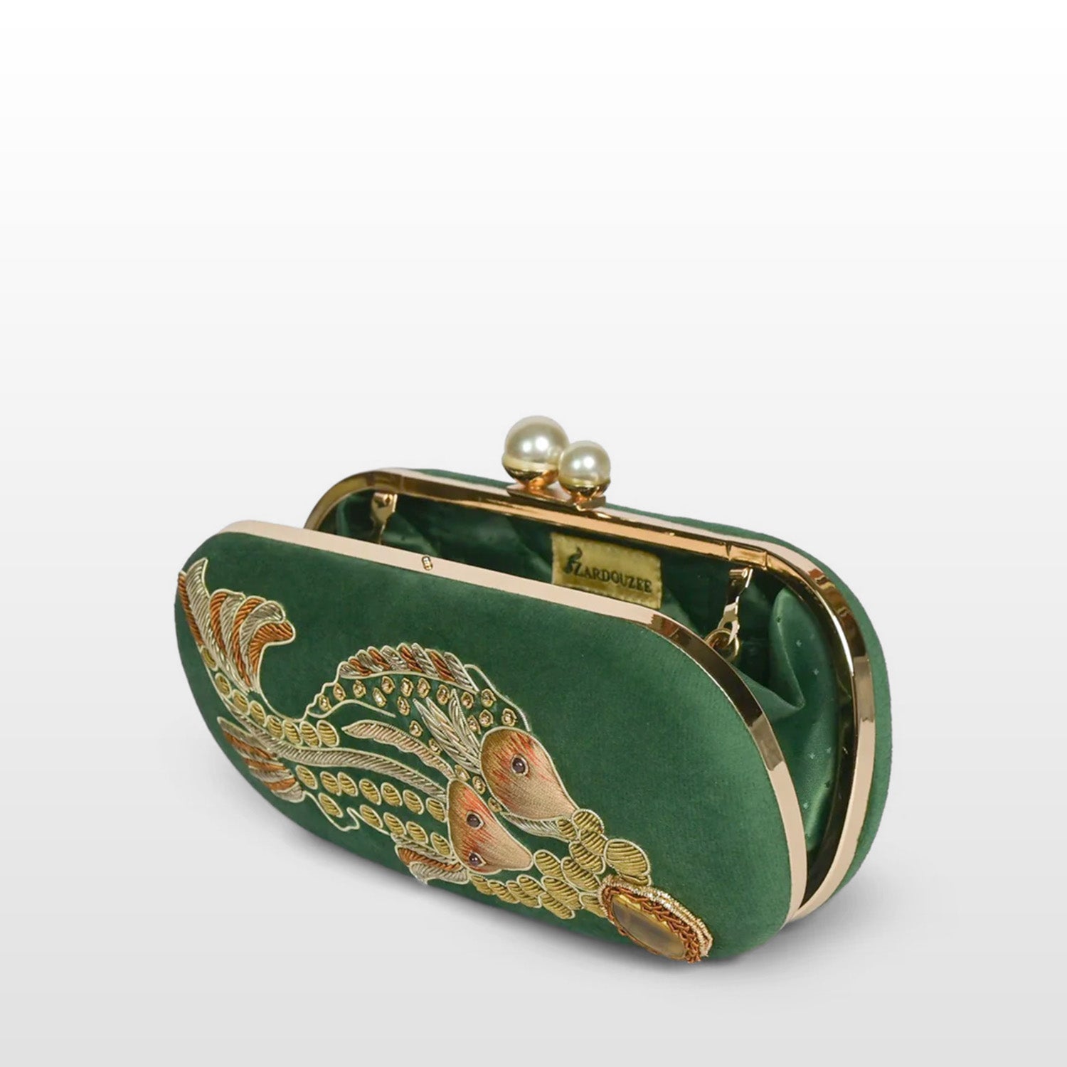 Verde Dazzle Piscean Whispers Velvet Elegance Clutch