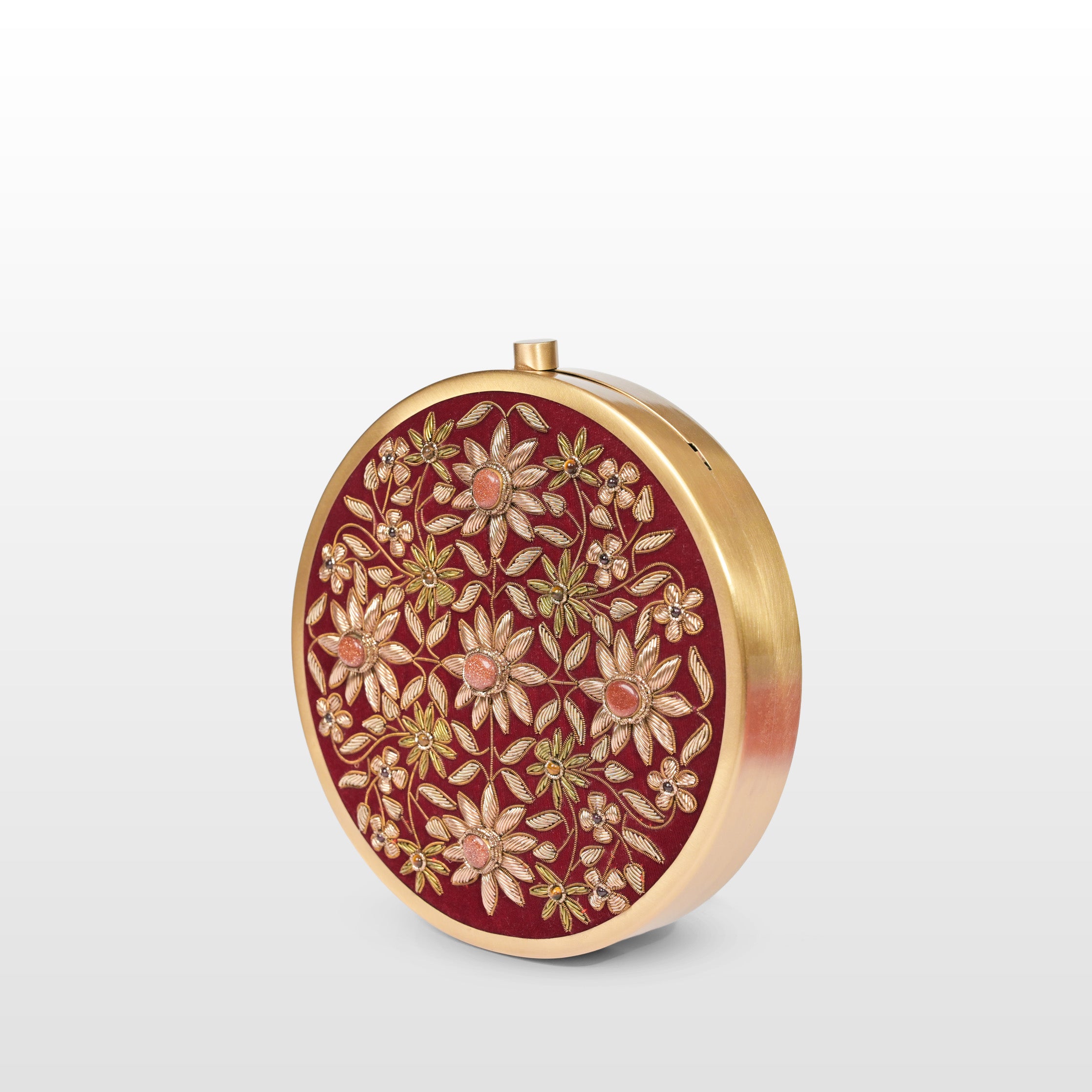 Mehrunisa – Regal Zardosi Round Clutch