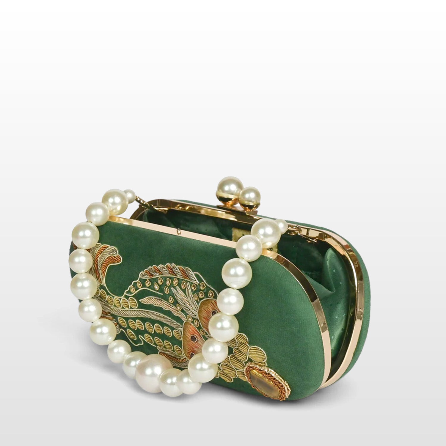 Verde Dazzle Piscean Whispers Velvet Elegance Clutch