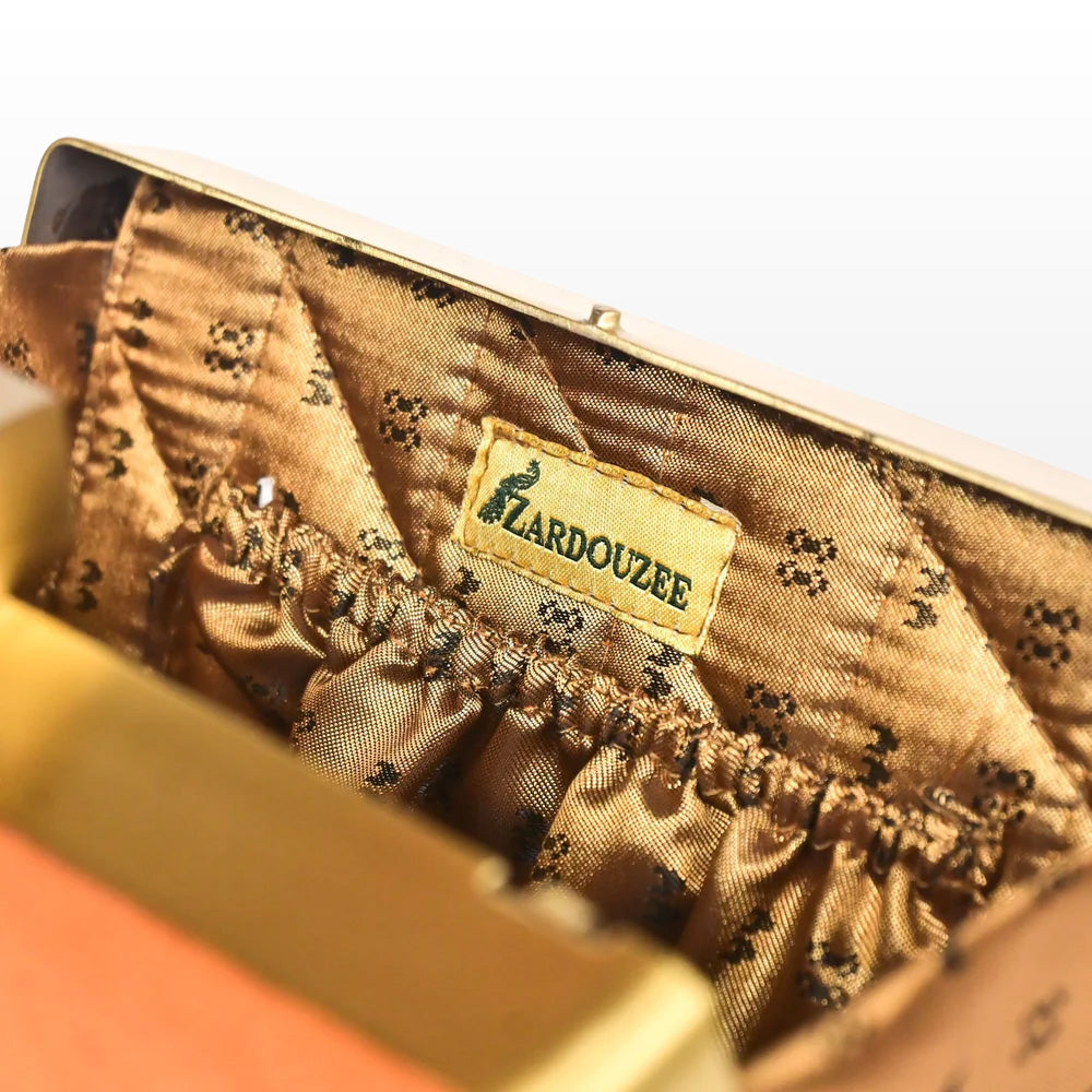 Ember Glow Zardozi Gemstone Handbag