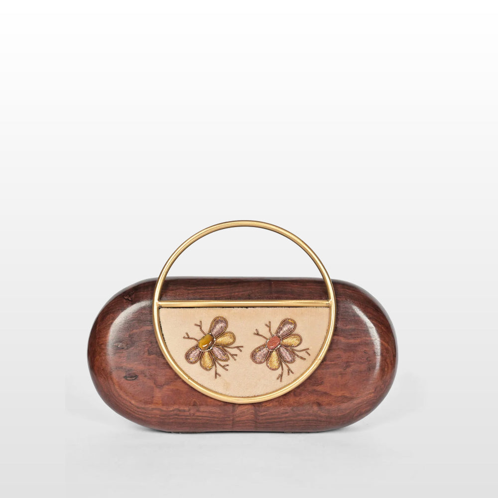 “Shahzaar” Wooden Clutch
