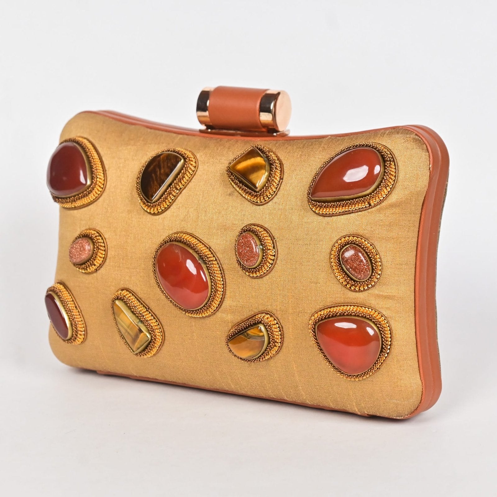 Golden Luxe Zari Embellished Handbag image 1