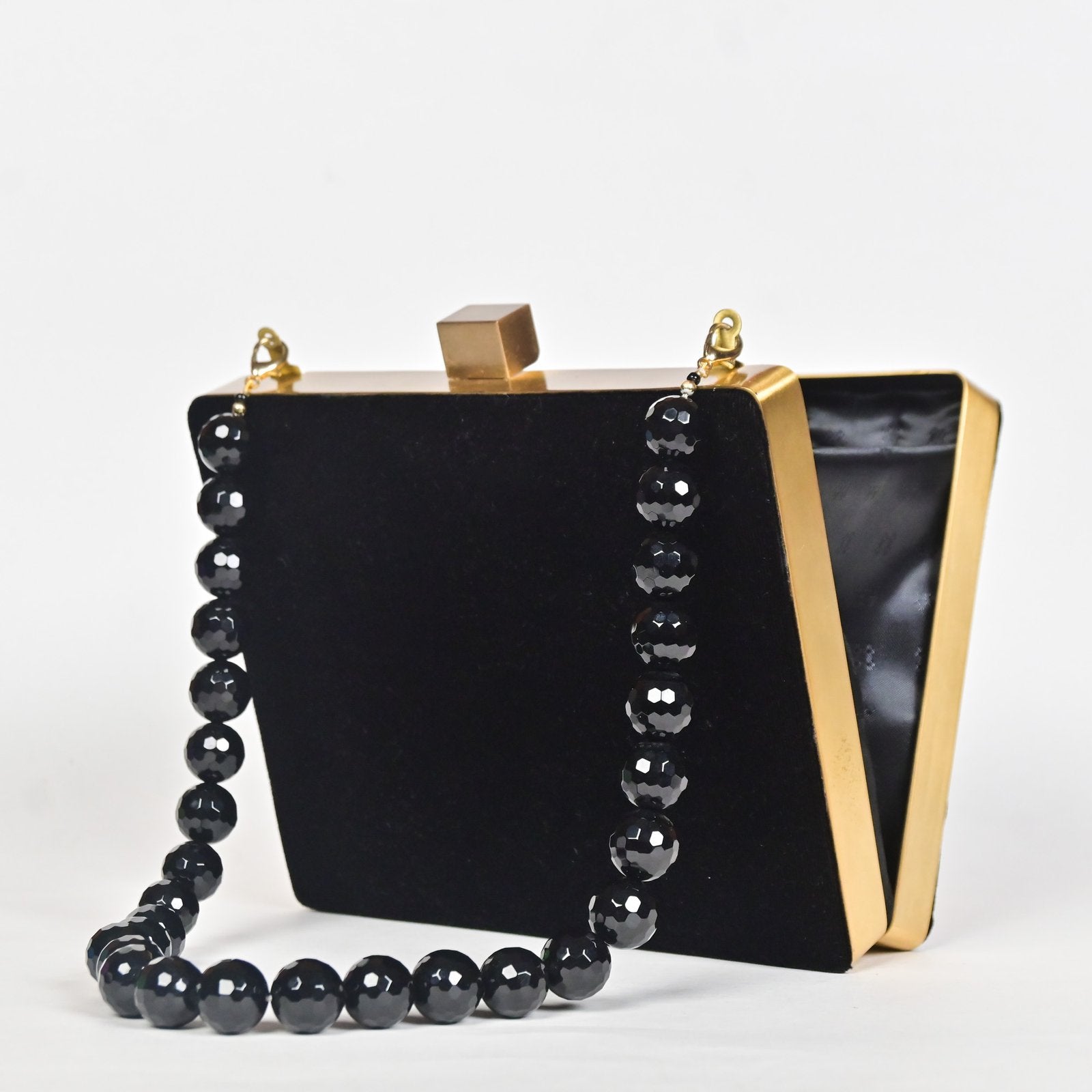 Hand-Embroidered Butterfly Velvet Clutch image 2