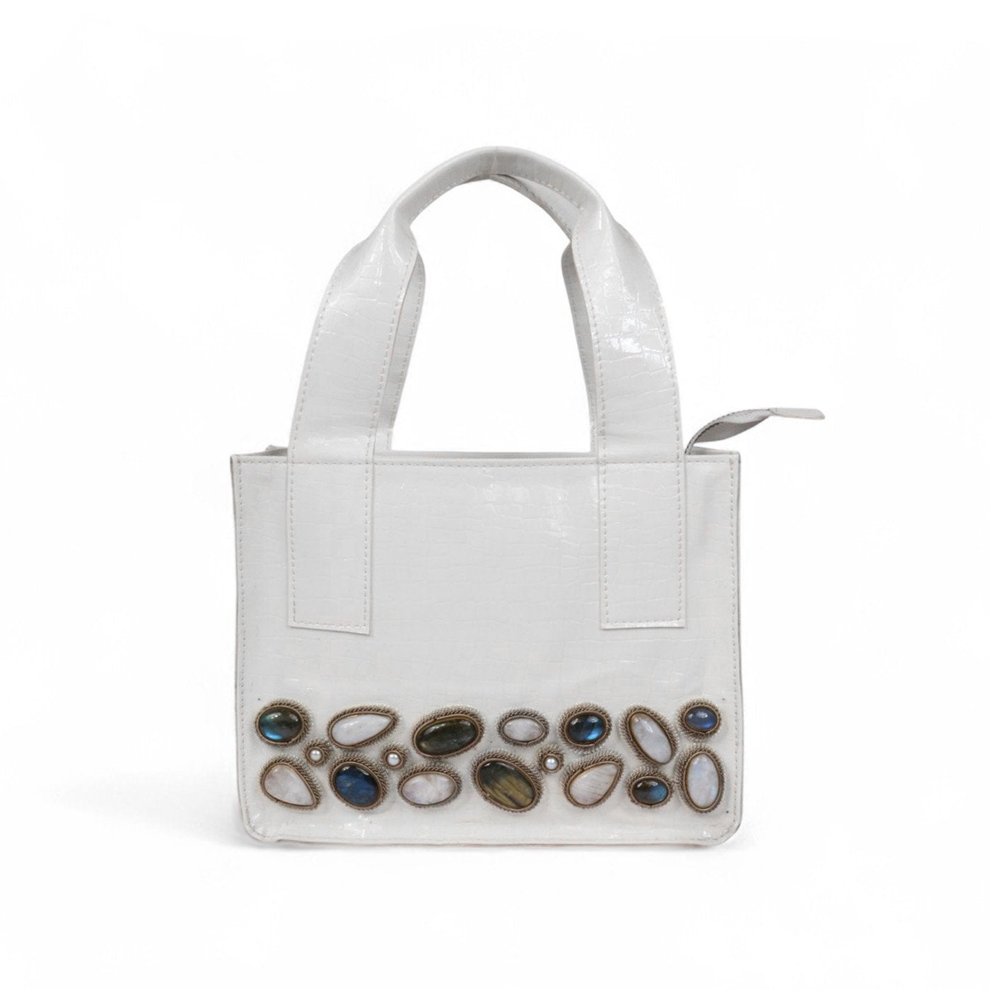 Jewel Weave Leatherite Tote image 3