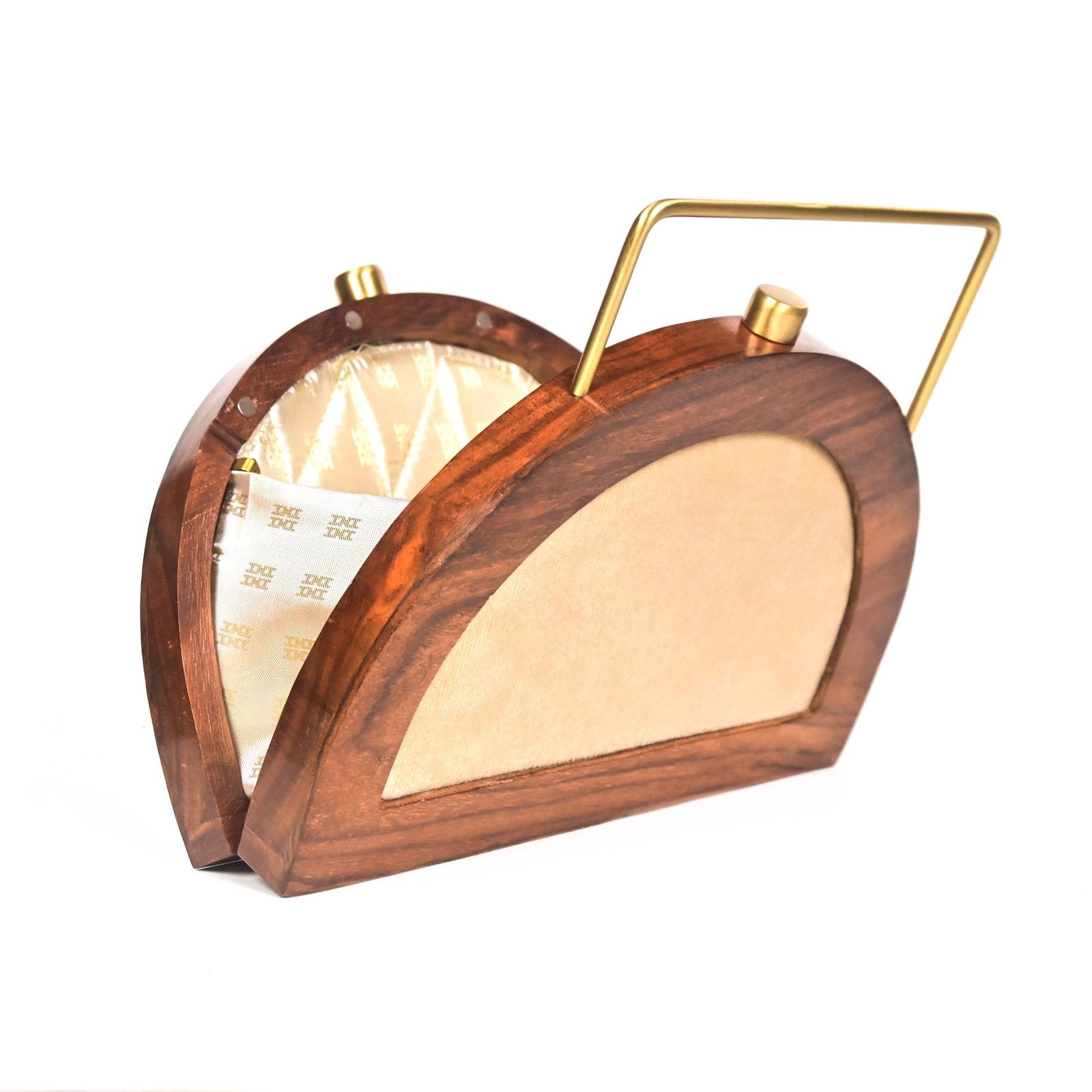 Hand-Embroidered Classic Wooden Handbag image 5