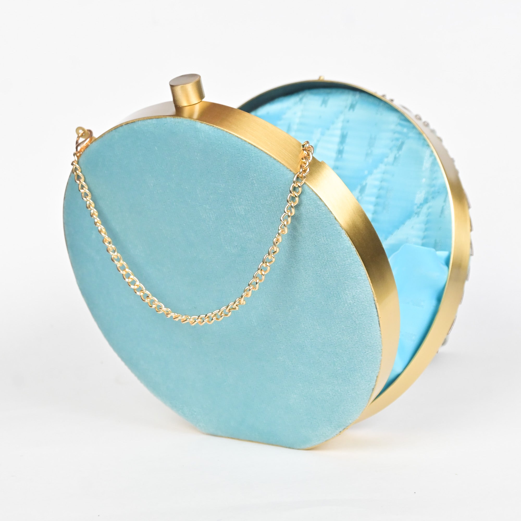 Opulent Green Swan Clutch