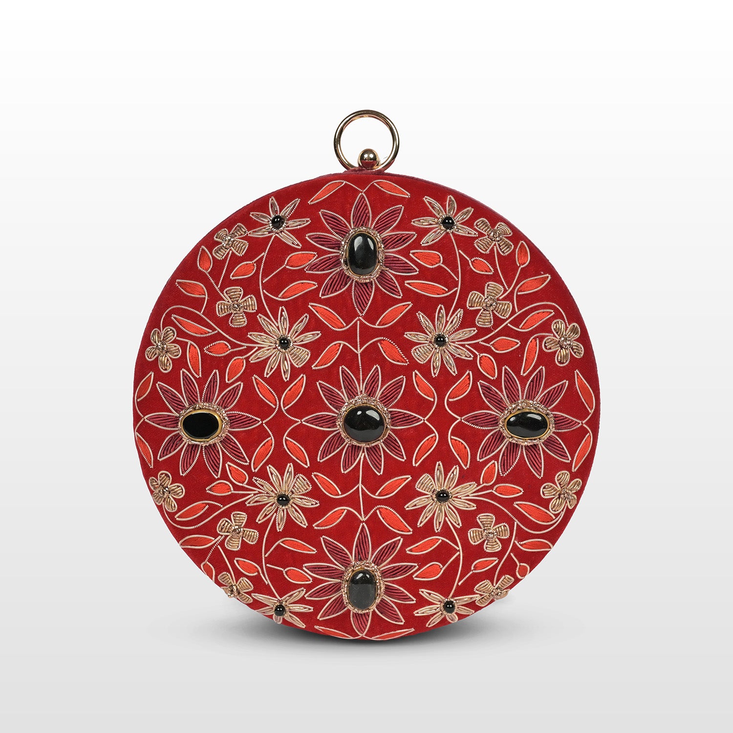 Regal Bloom Round Clutch
