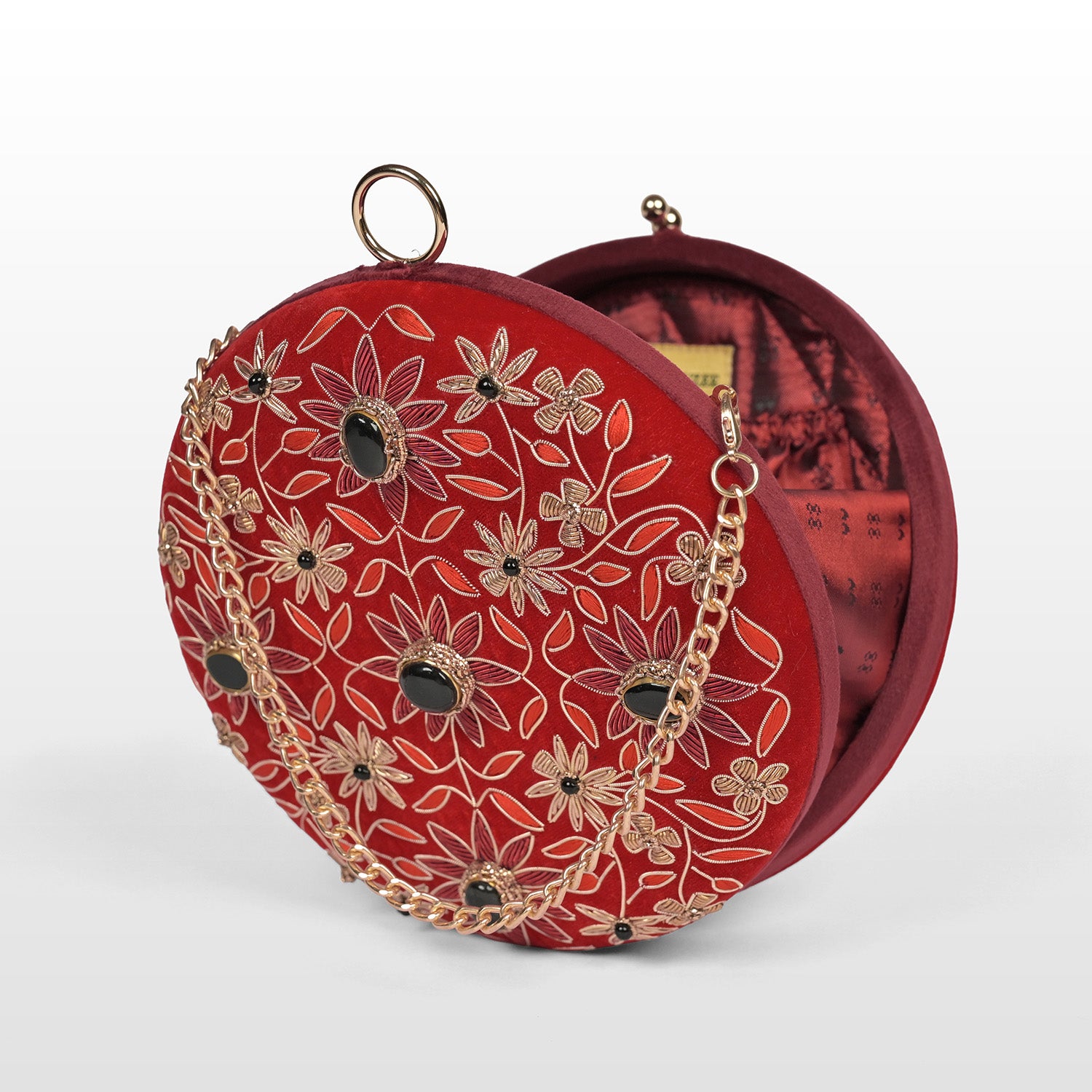 Regal Bloom Round Clutch