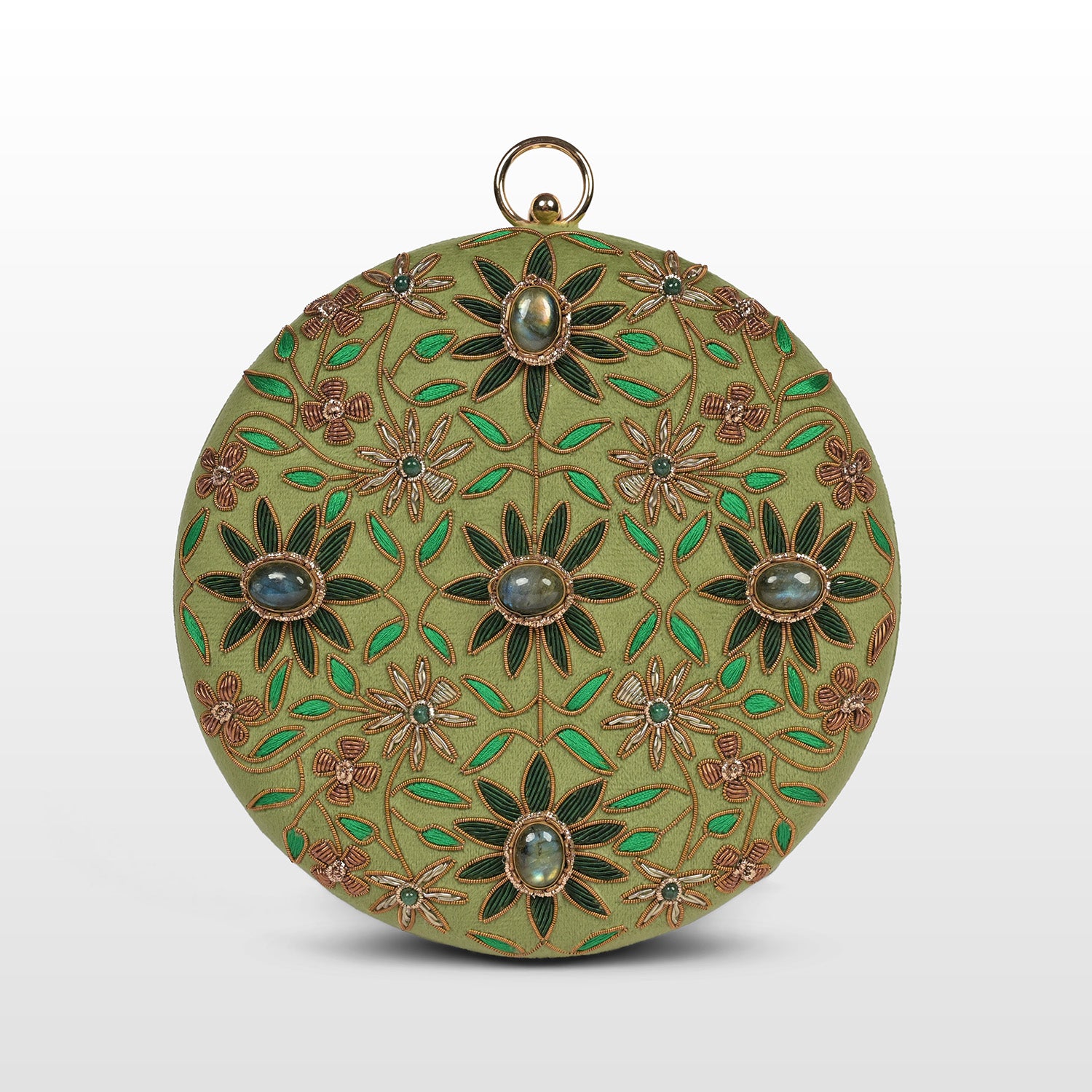 Regal Bloom Round Clutch