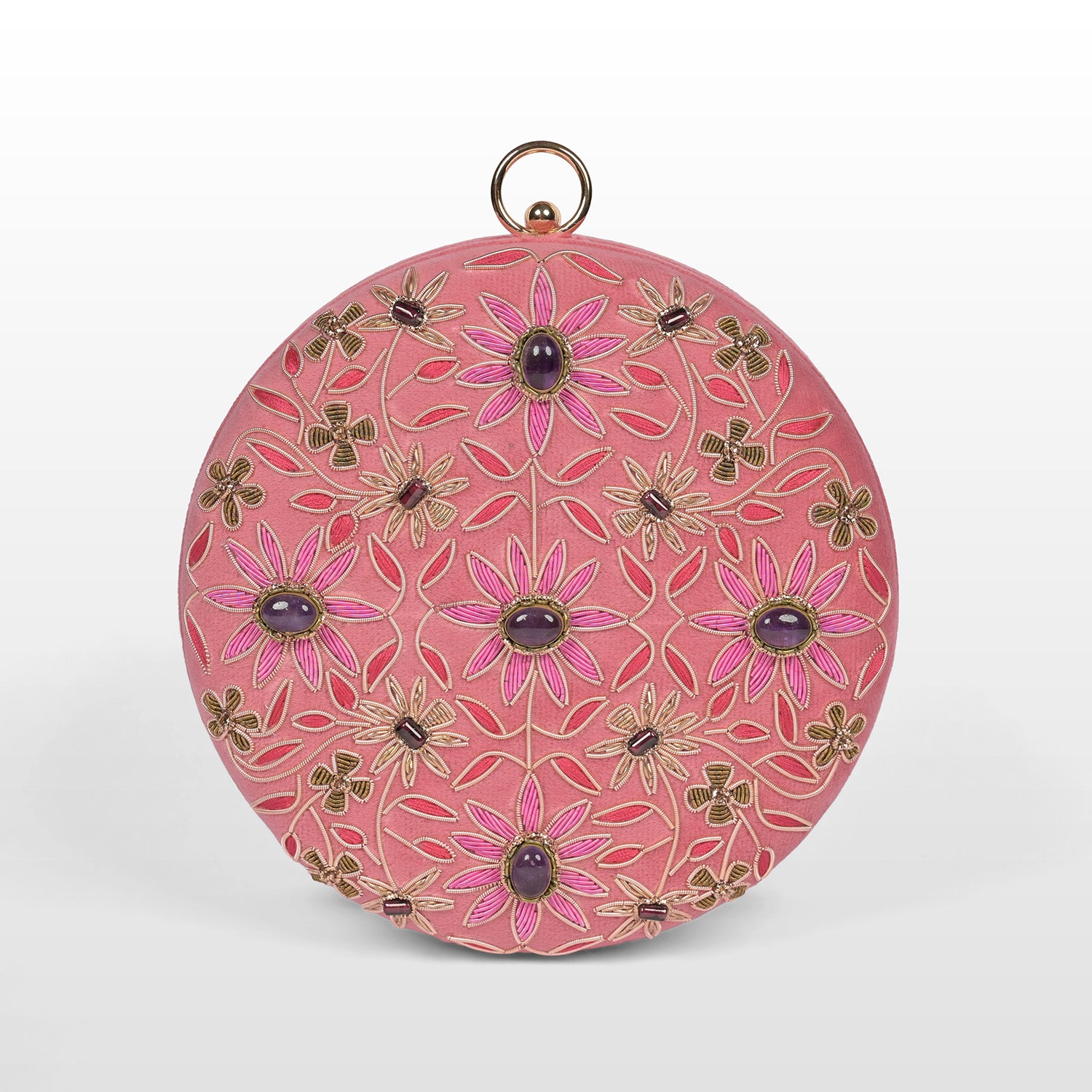 Regal Bloom Round Clutch