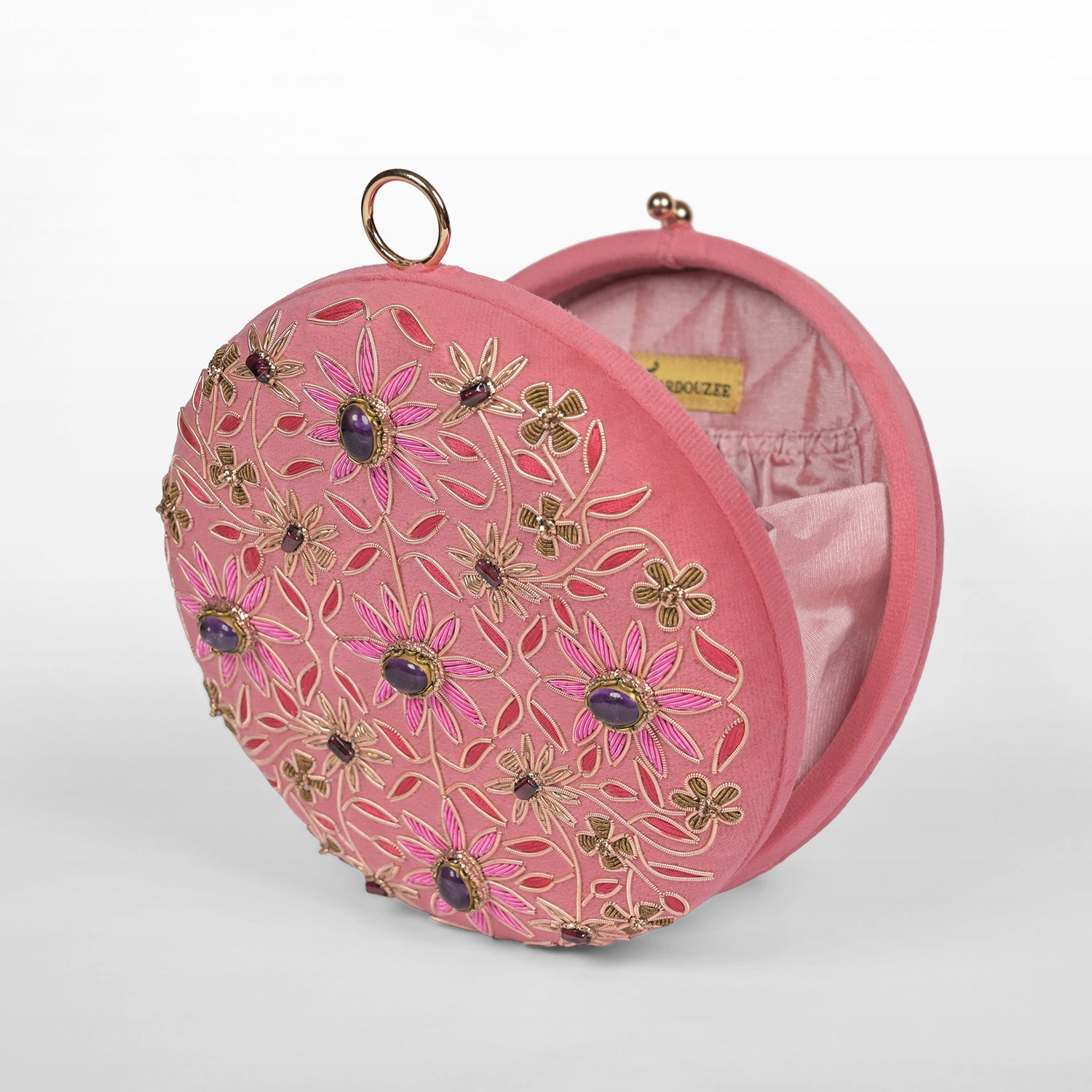 Regal Bloom Round Clutch