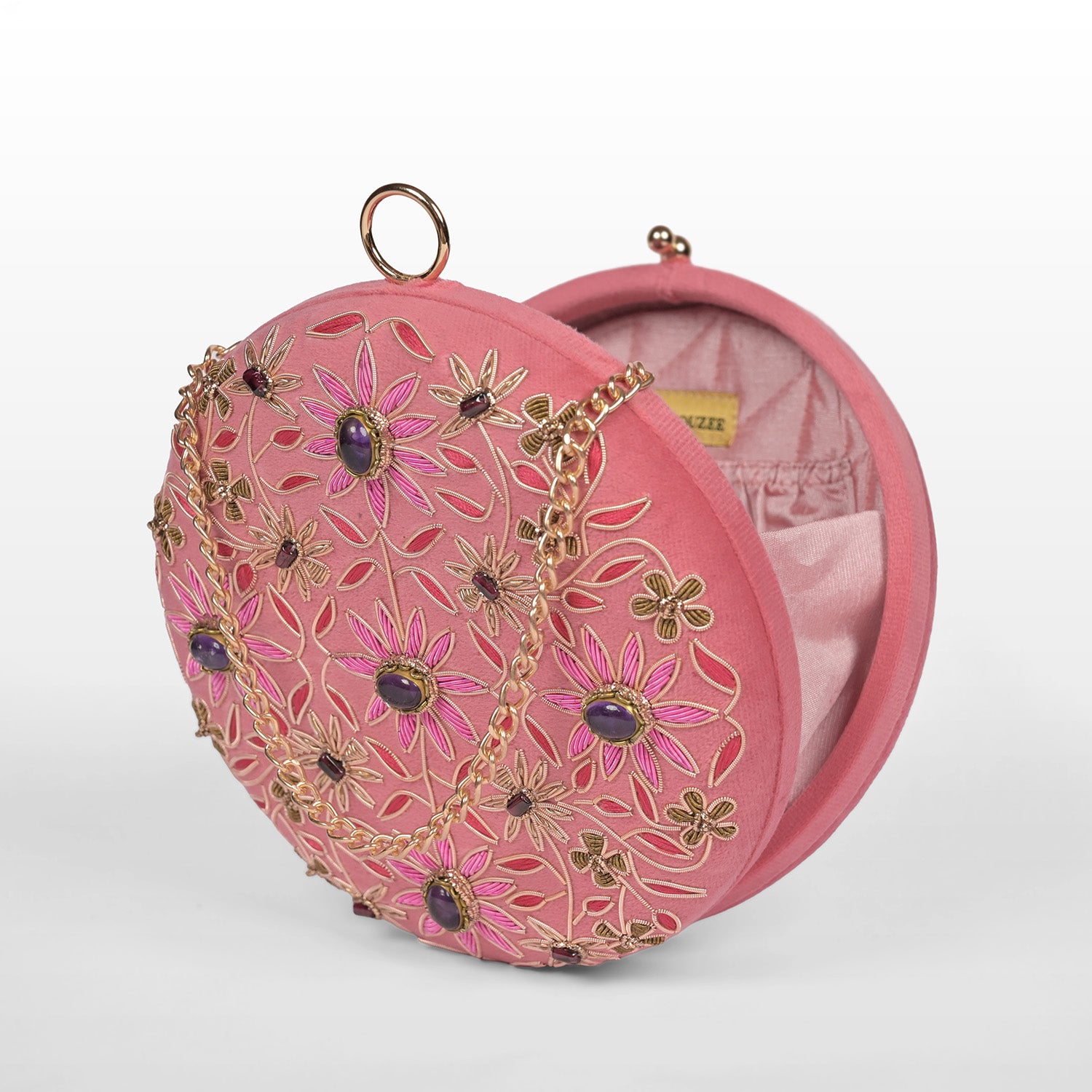 Regal Bloom Round Clutch