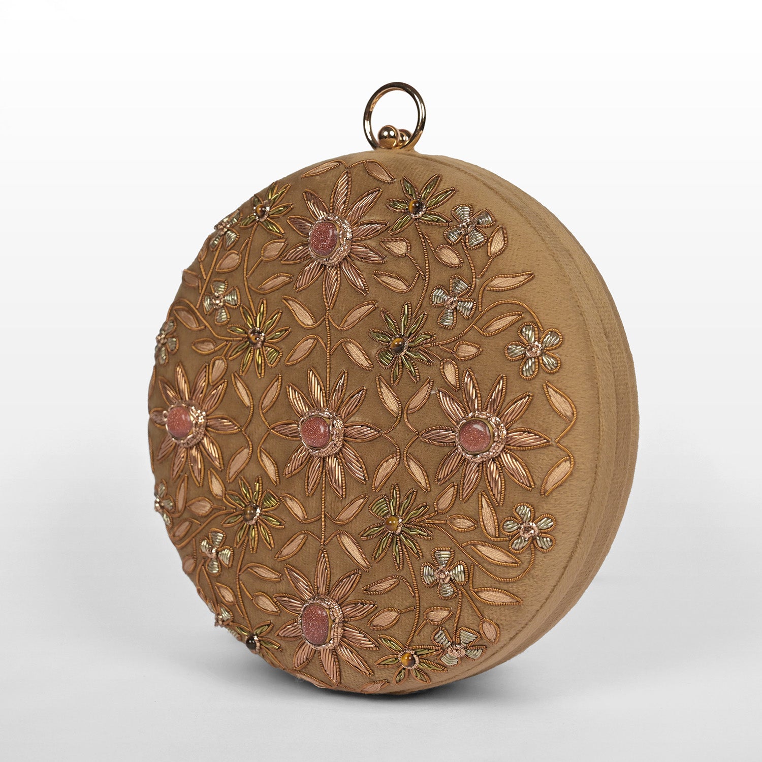 Regal Bloom Round Clutch