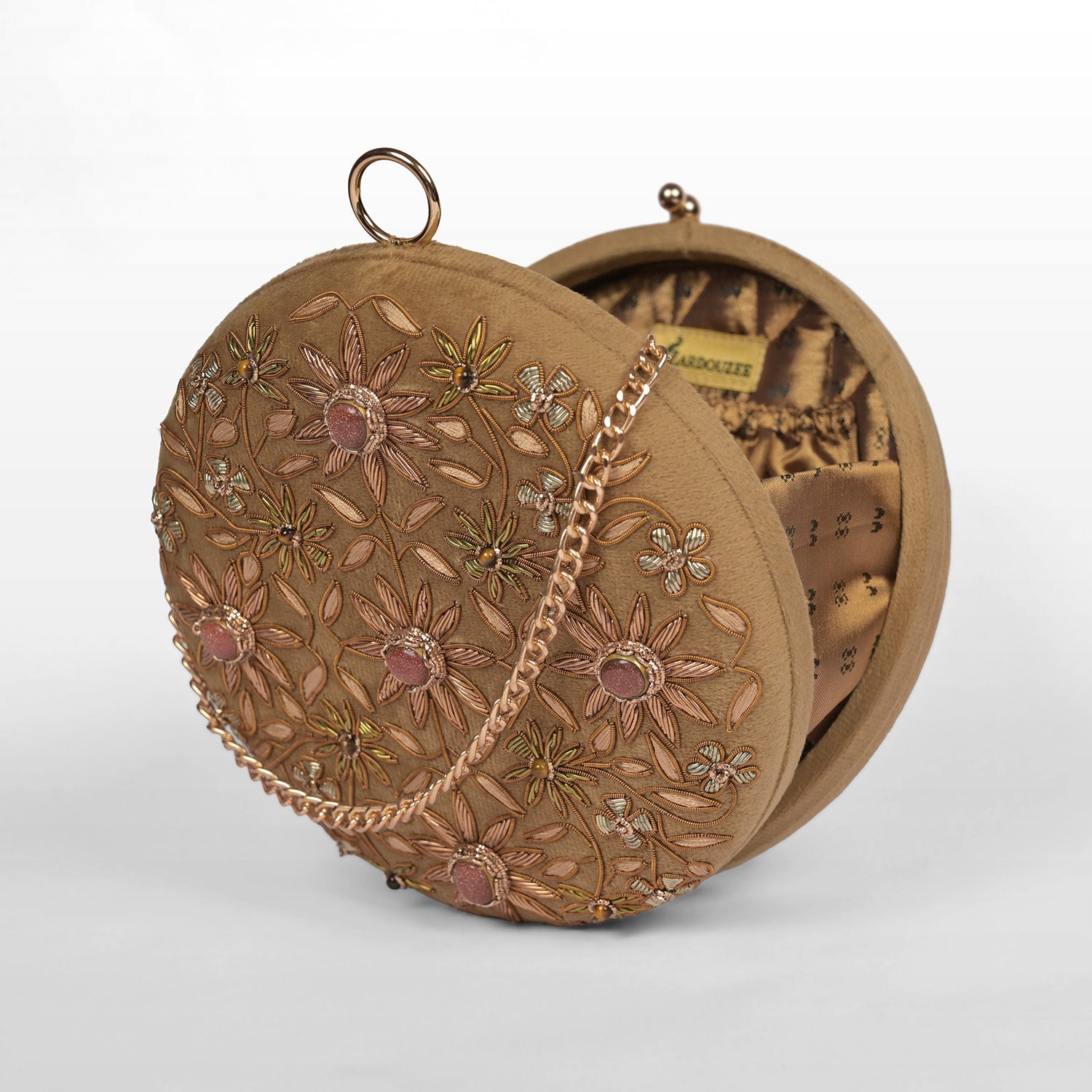 Regal Bloom Round Clutch