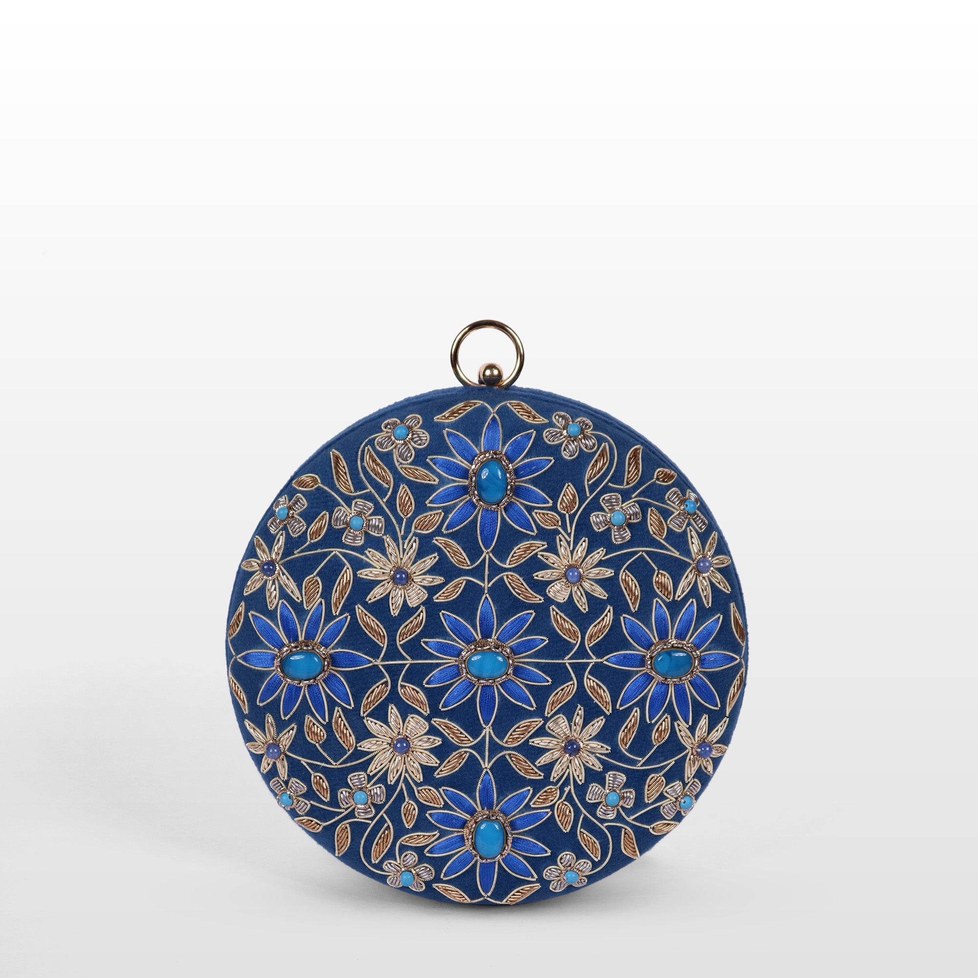 Regal Bloom Round Clutch