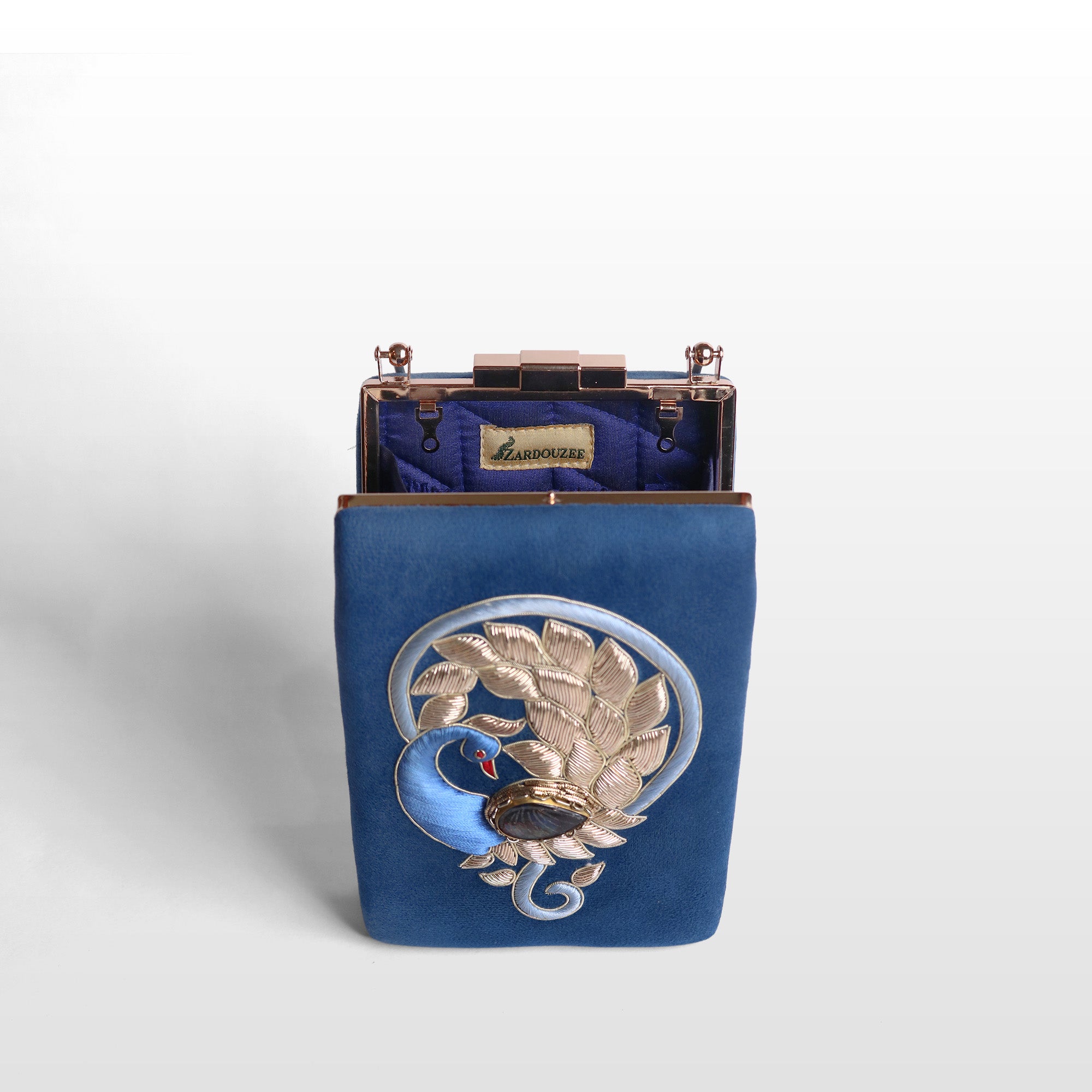 Noor-e-Mor” Velvet Clutch