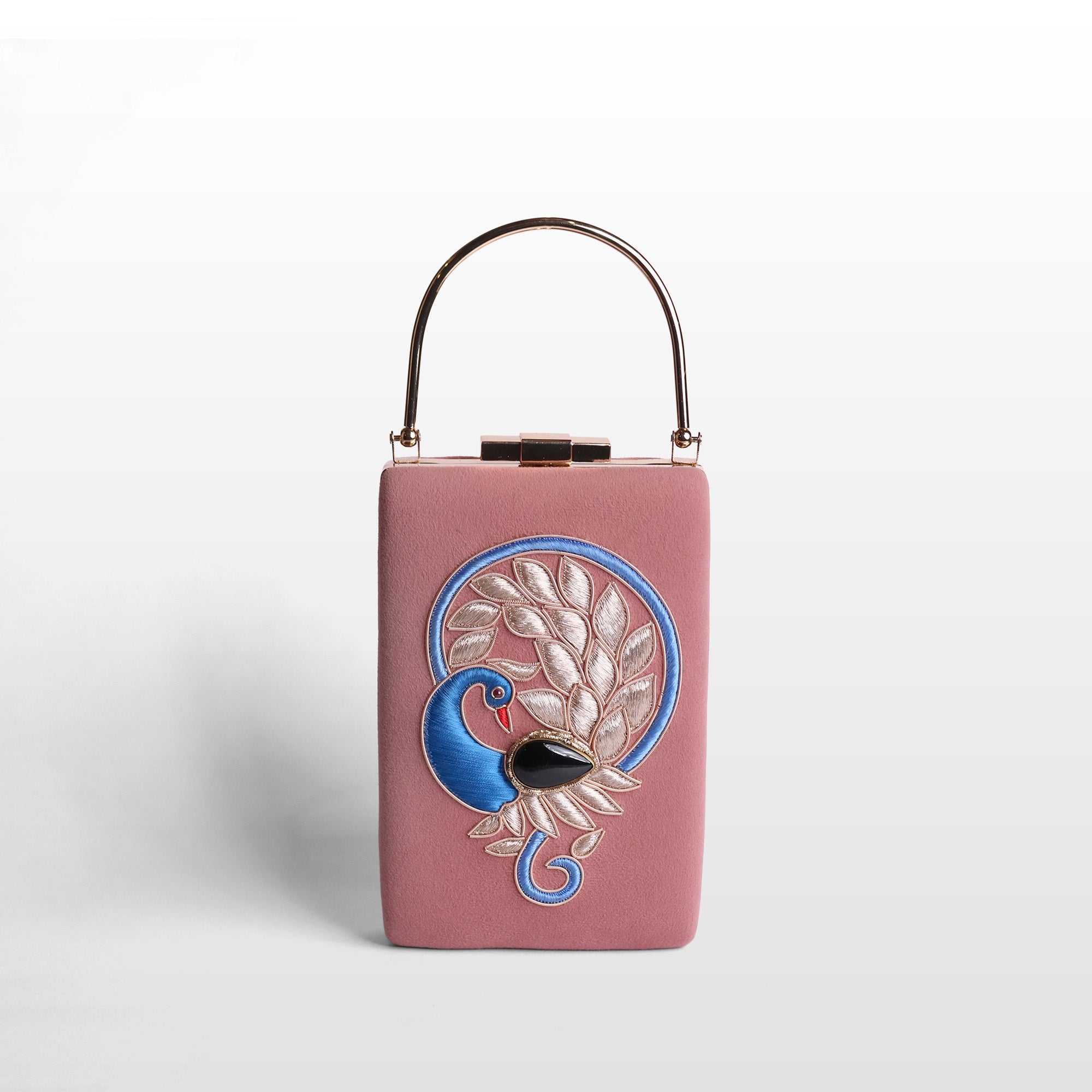 Noor-e-Mor” Velvet Clutch