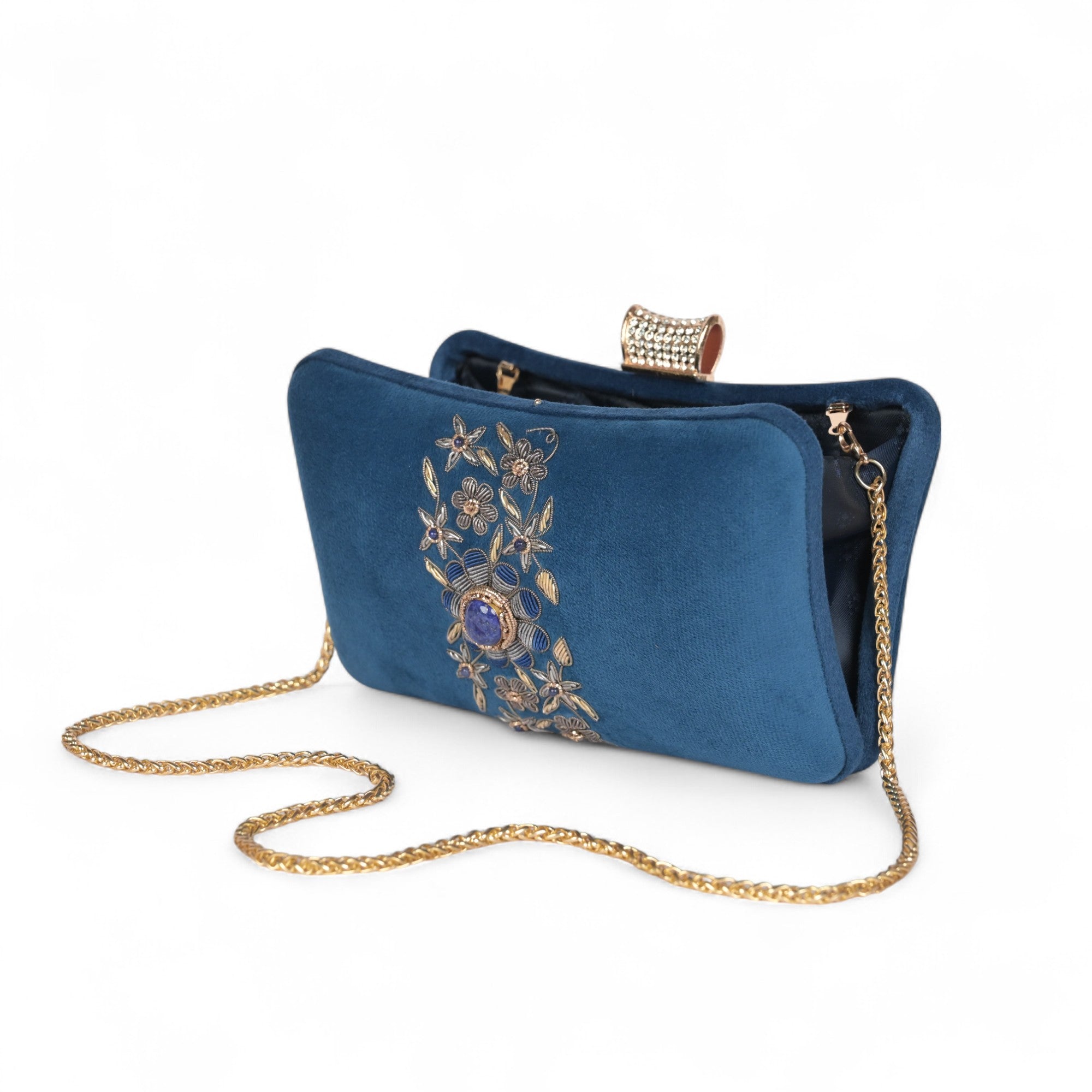 Petal Luxe Velvet Wrapped Clutch