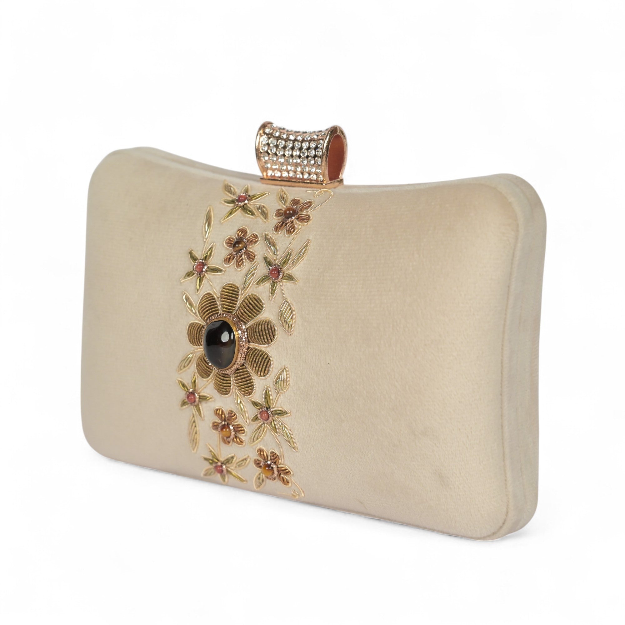 Petal Luxe Velvet Wrapped Clutch