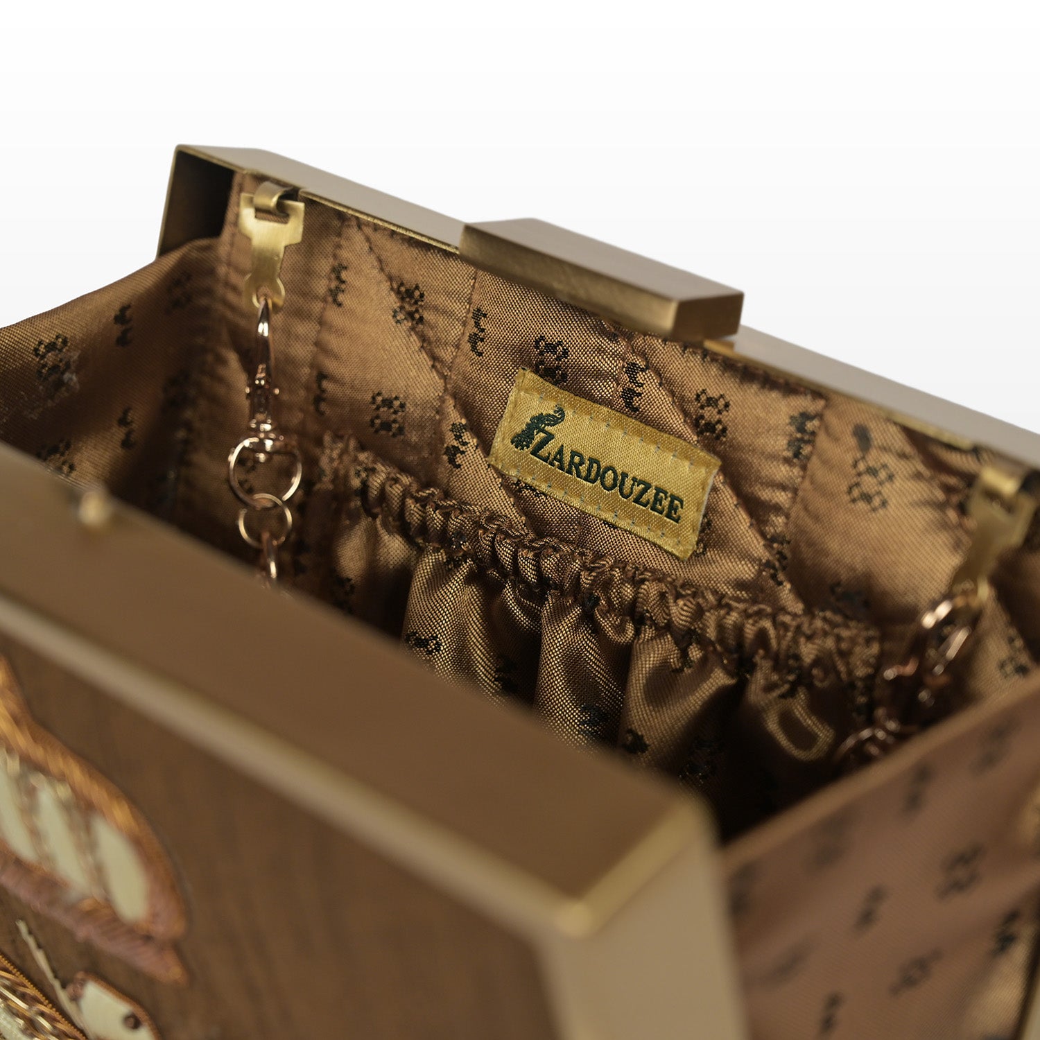 Woven Wings Ladybug Charm Box Clutch