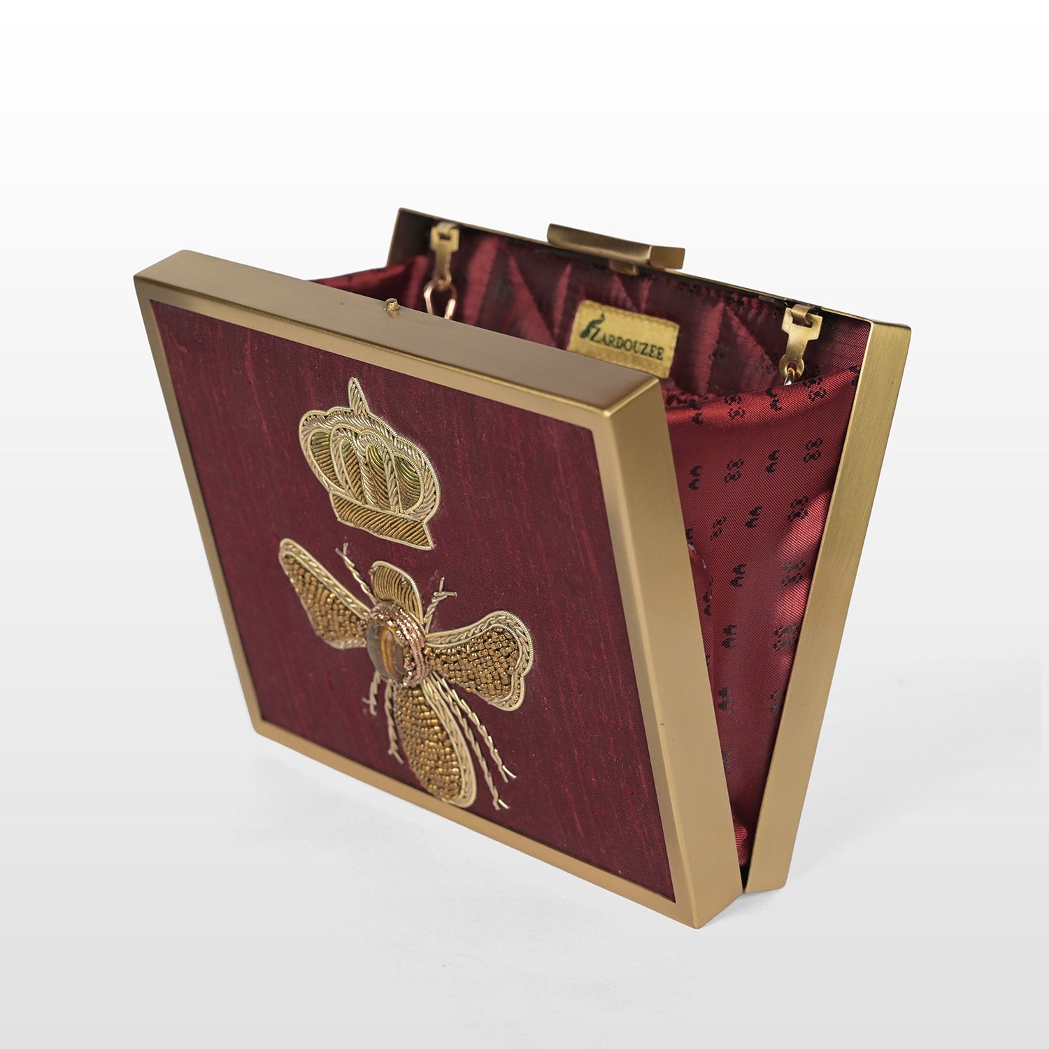 Woven Wings Ladybug Charm Box Clutch
