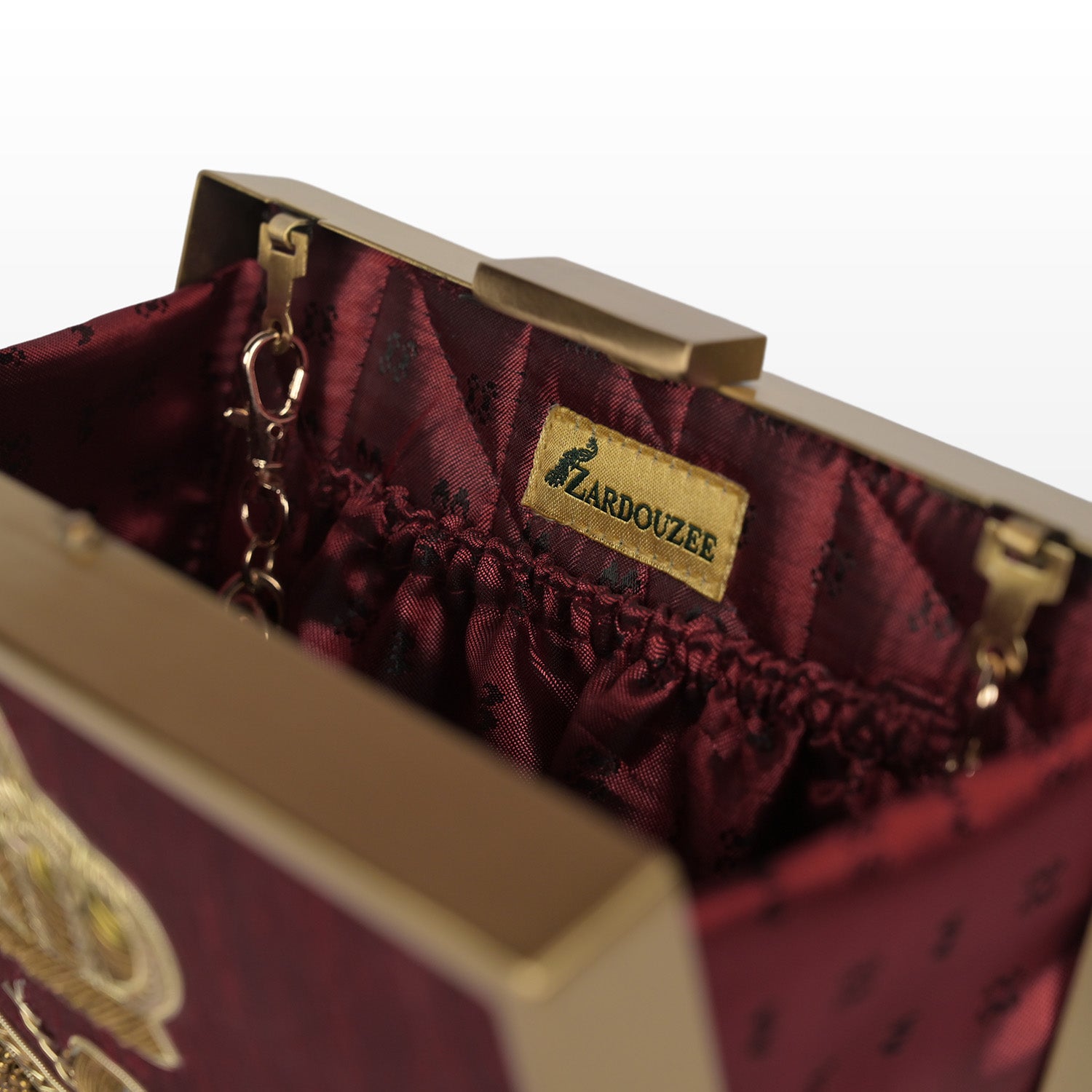 Woven Wings Ladybug Charm Box Clutch