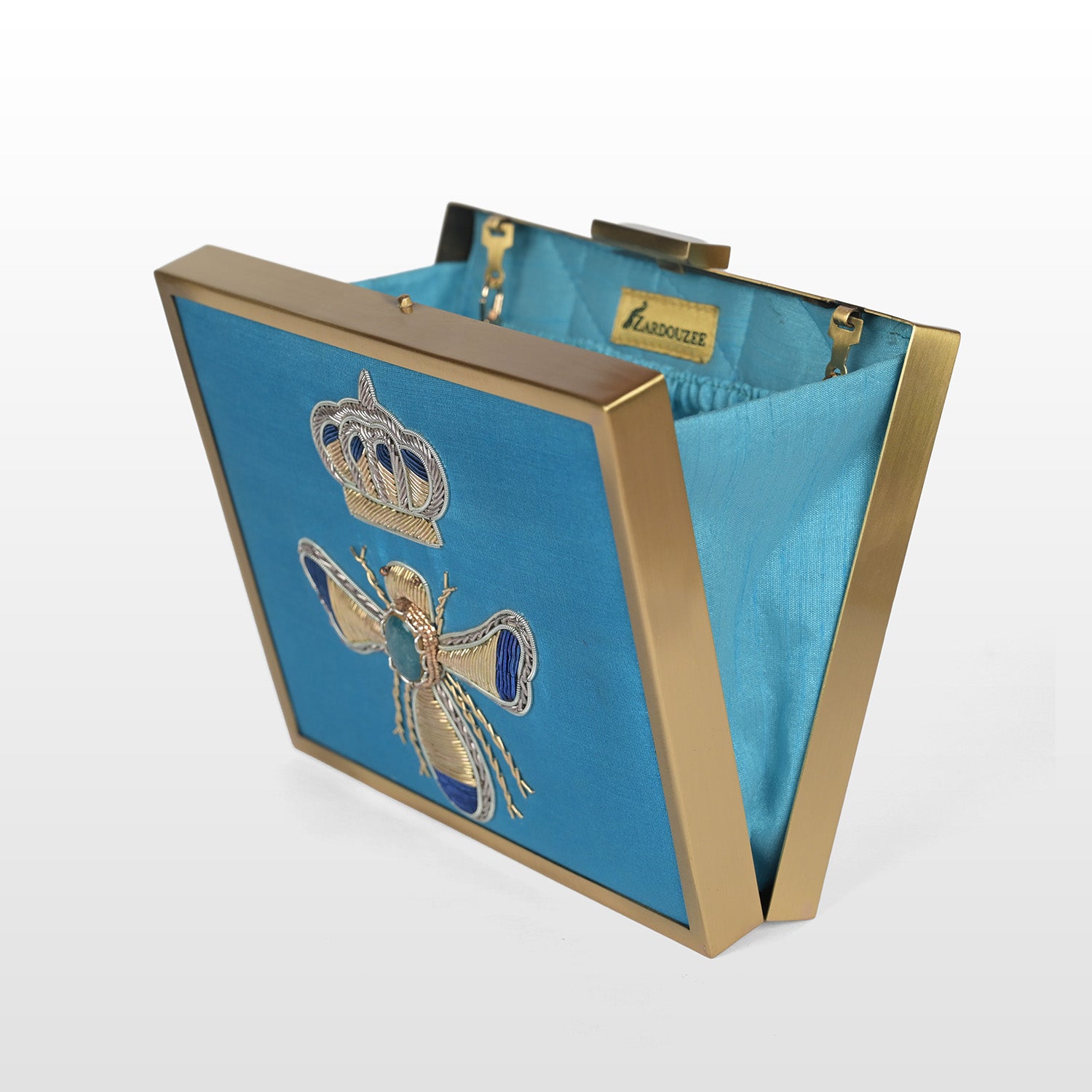 Woven Wings Ladybug Charm Box Clutch