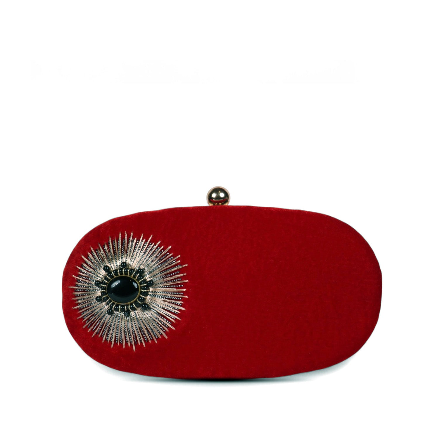 Siyah Noor – Royal Embroidered Velvet Clutch