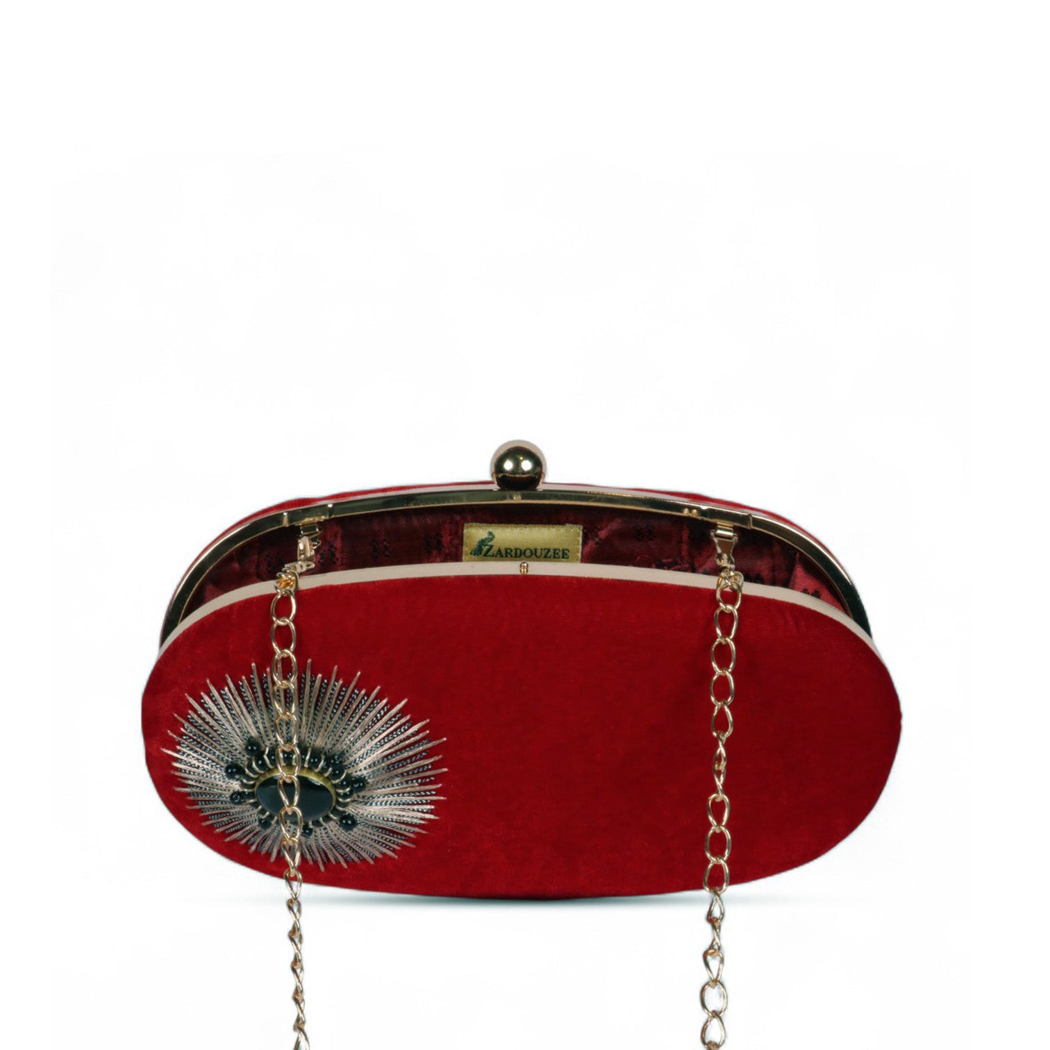 Siyah Noor – Royal Embroidered Velvet Clutch