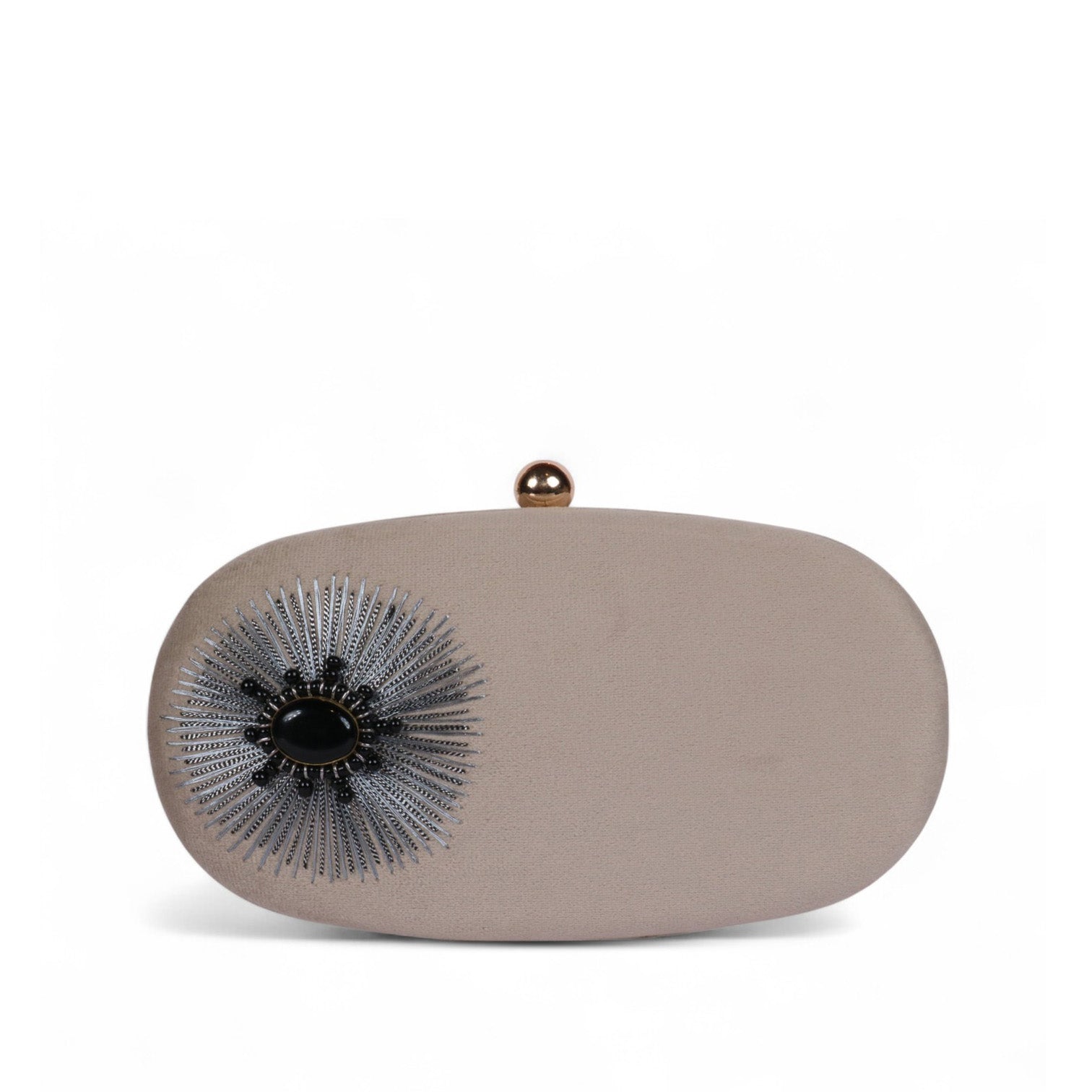 Siyah Noor – Royal Embroidered Velvet Clutch
