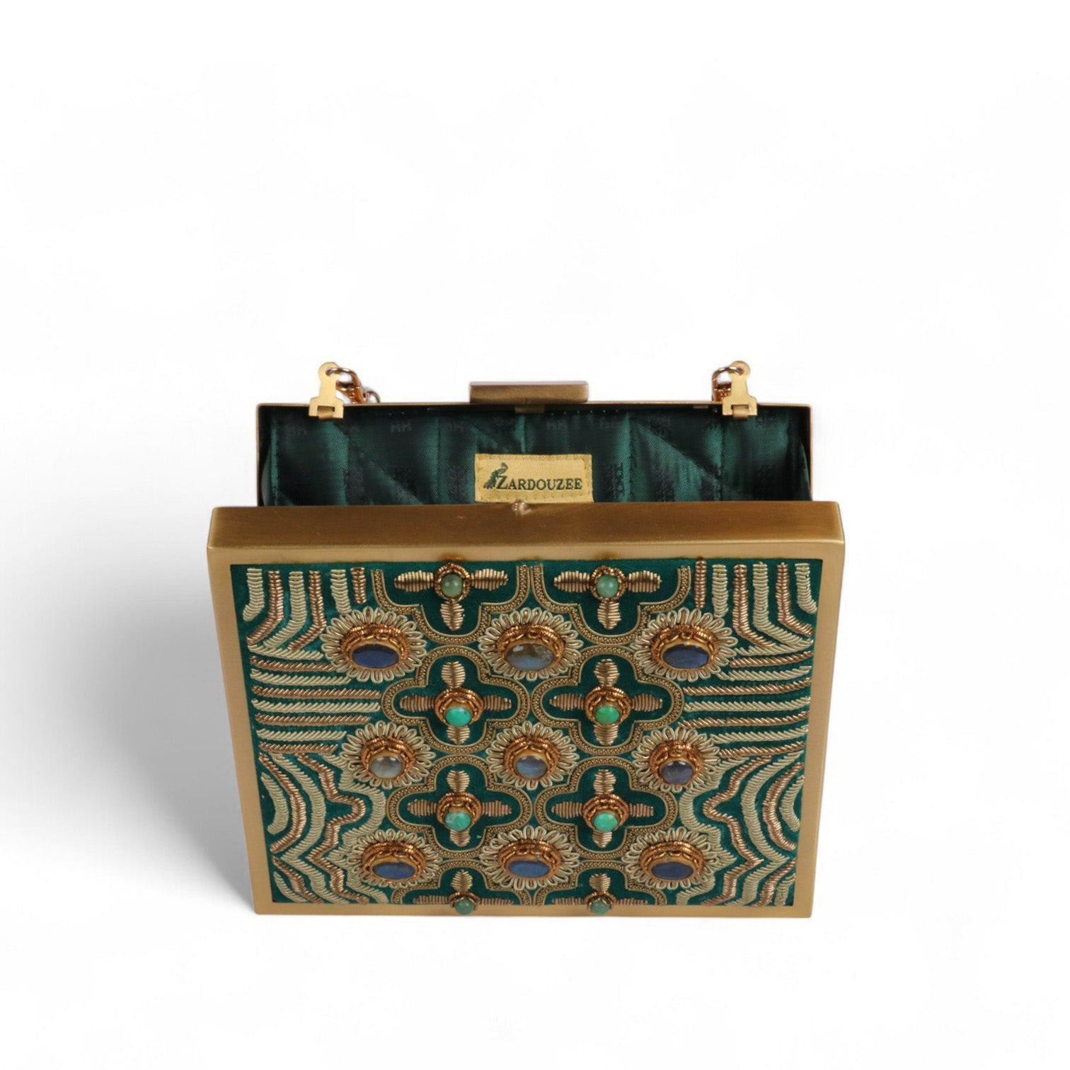 Zardosi Jewel Box Square Clutch