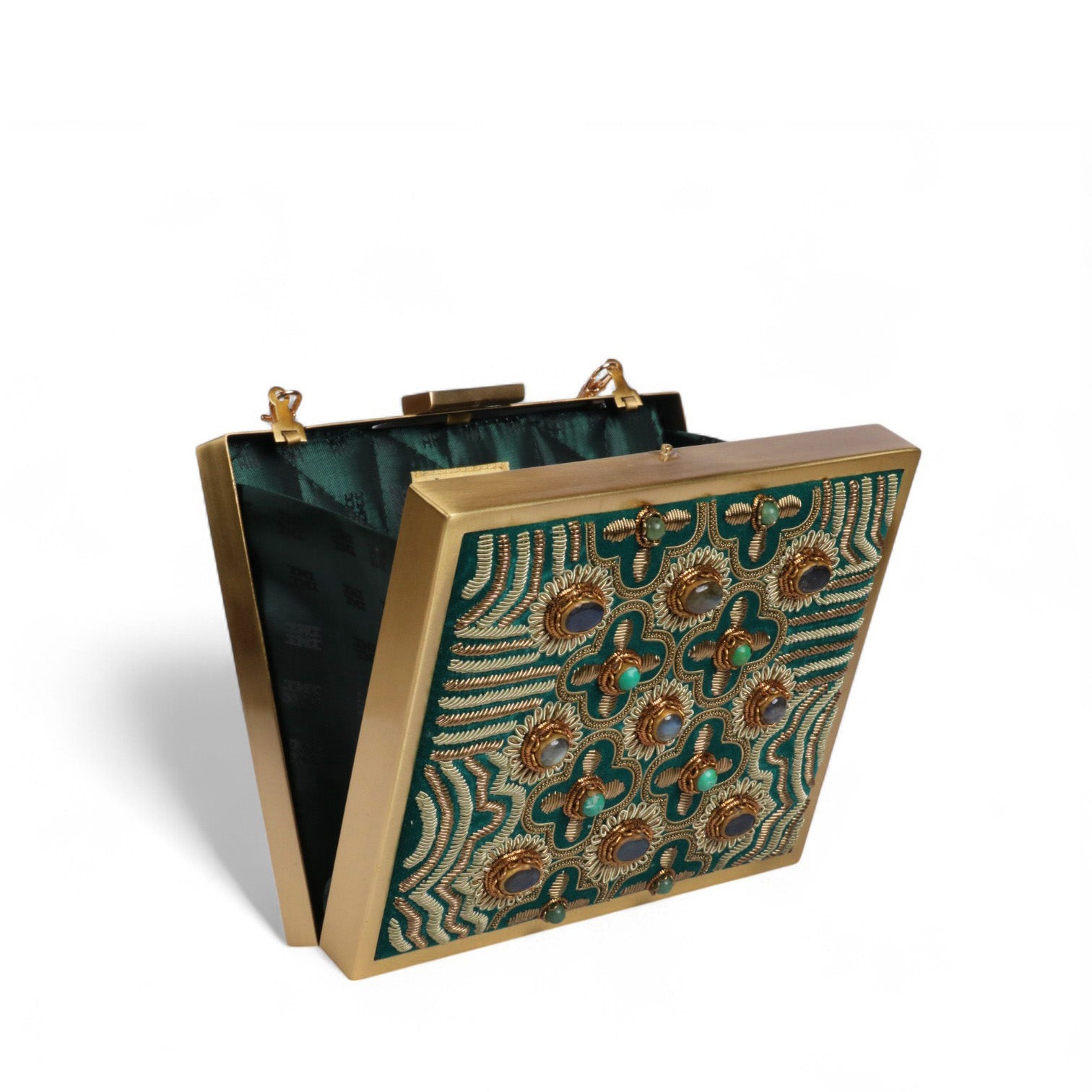 Zardosi Jewel Box Square Clutch