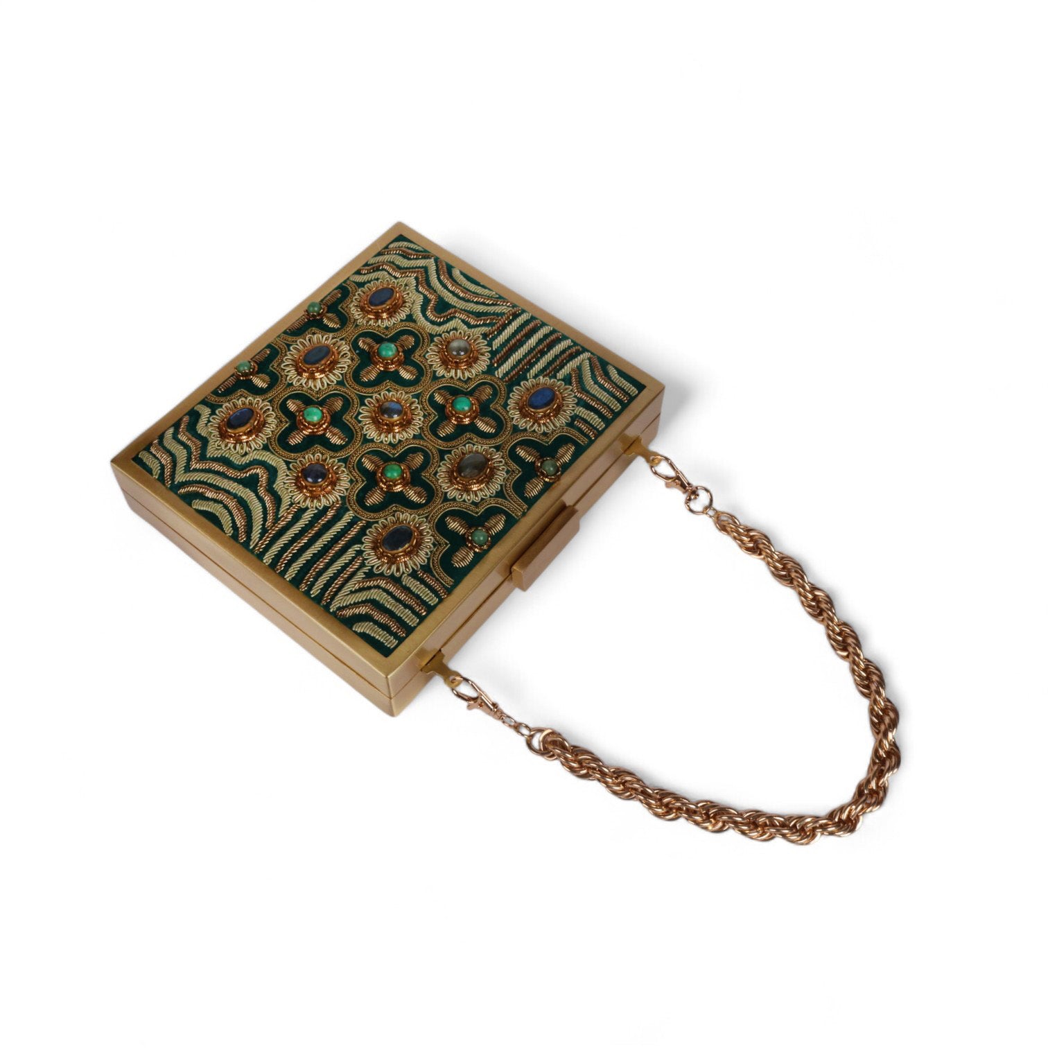Zardosi Jewel Box Square Clutch