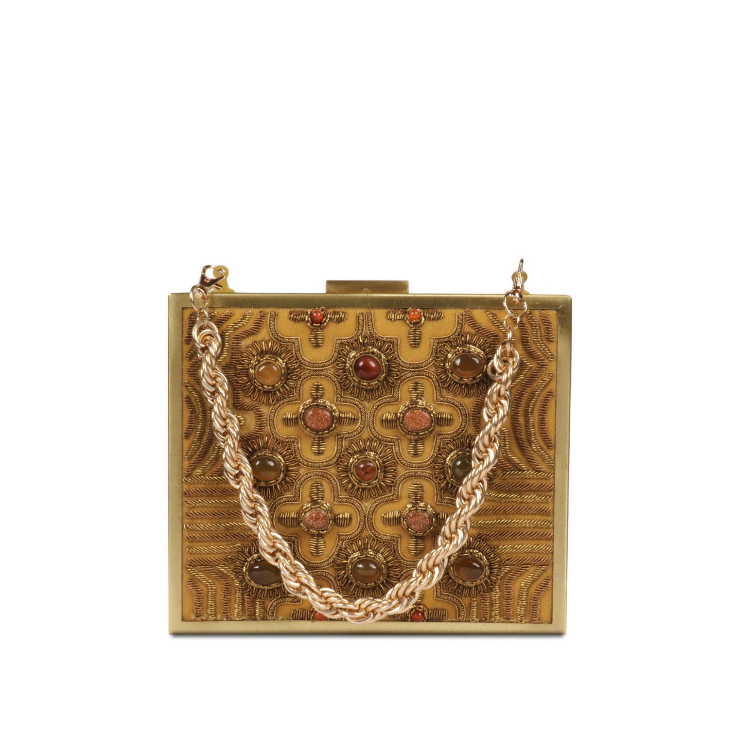 Zardosi Jewel Box Square Clutch