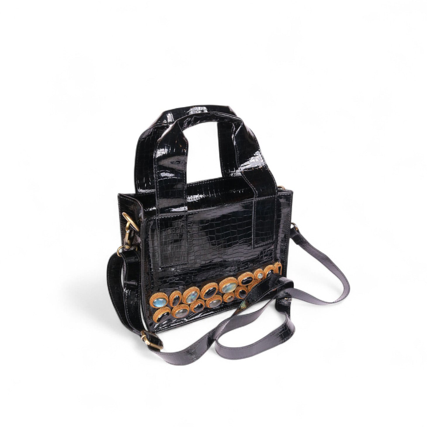 Jewel Weave Leatherite Tote