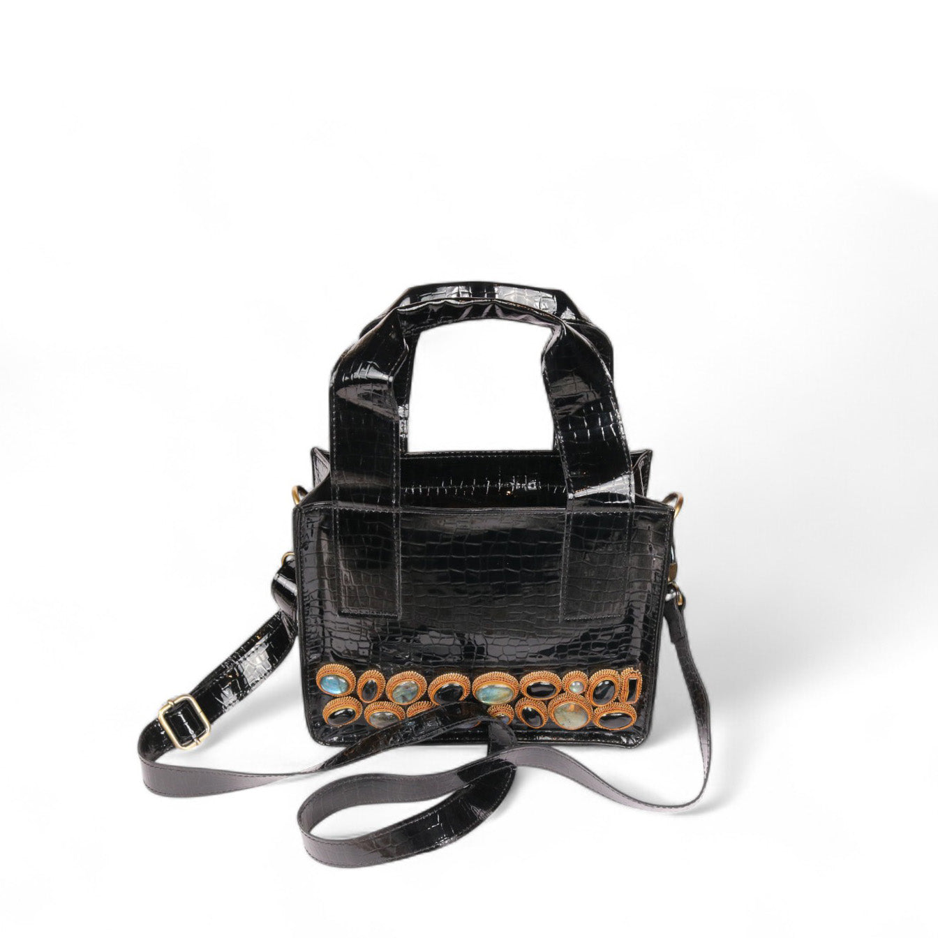 Jewel Weave Leatherite Tote