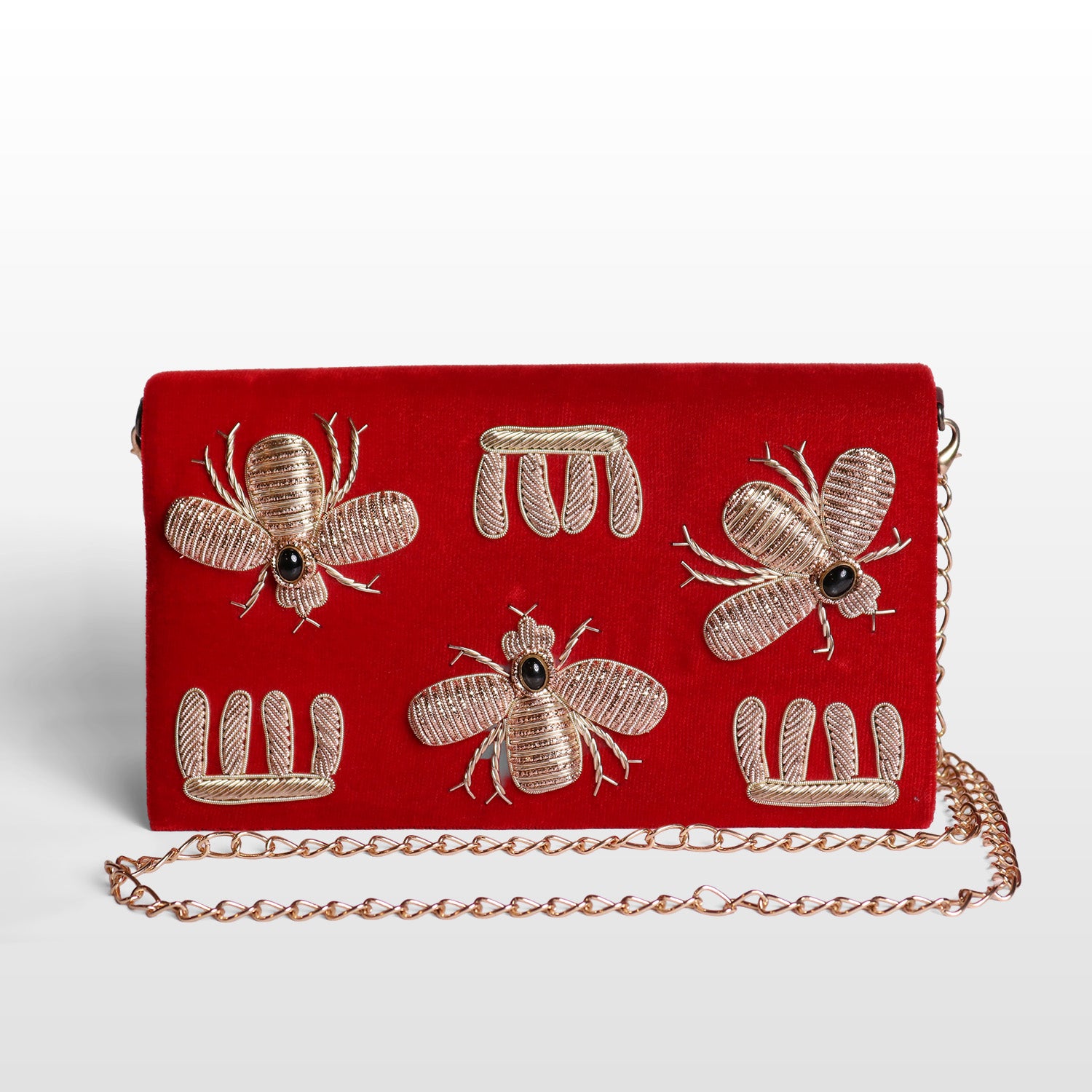 Imperial Velvet Zardozi Bug Bag