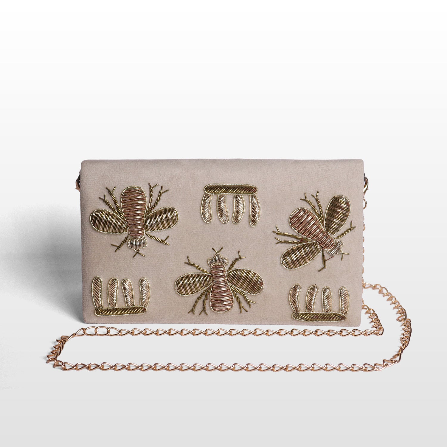 Imperial Velvet Zardozi Bug Bag