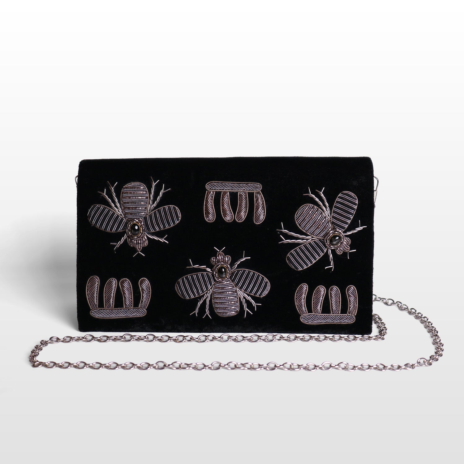 Imperial Velvet Zardozi Bug Bag